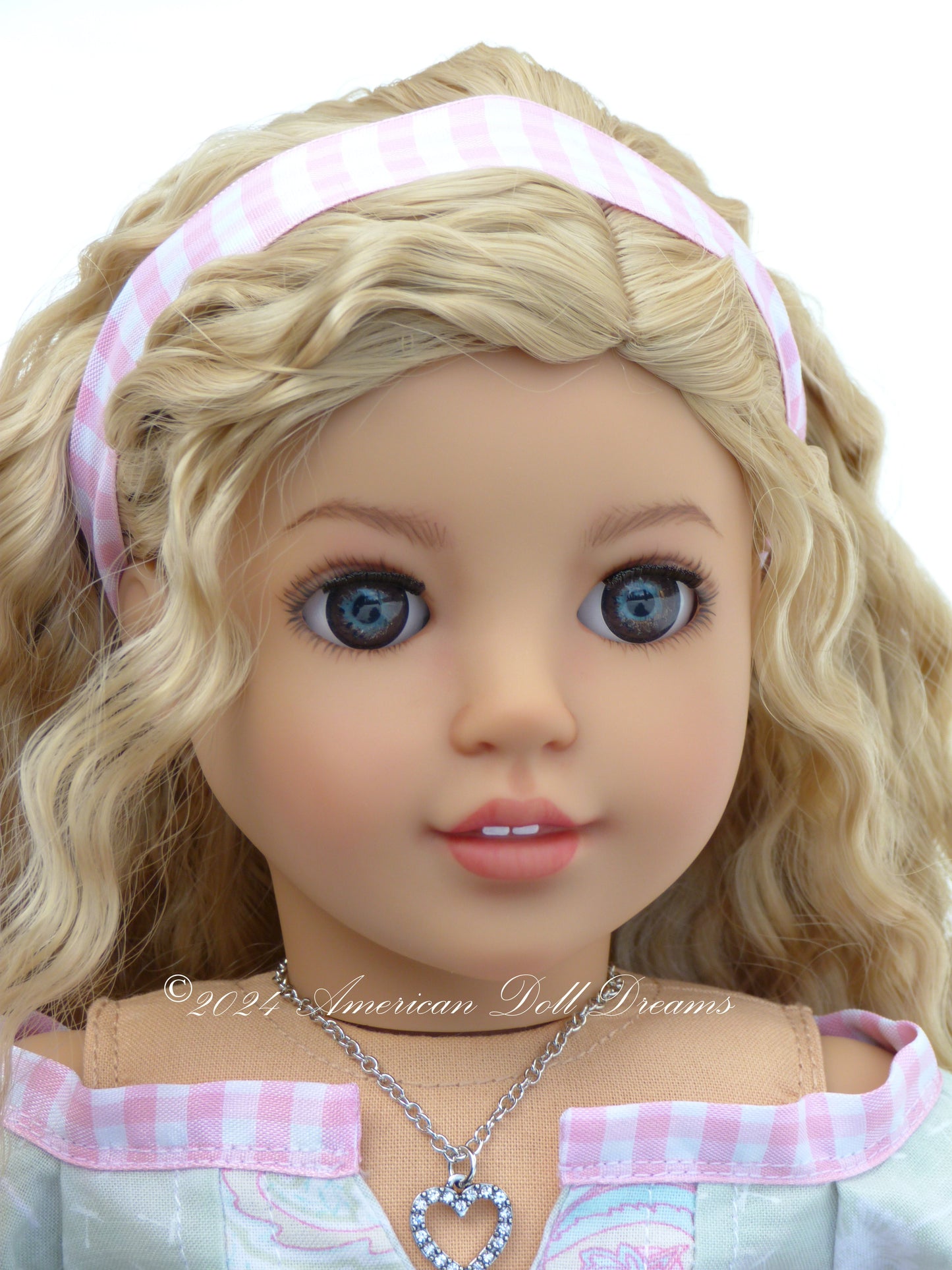 OOAK American Girl 18 Inch Doll Hand Painted Eyes Custom Hair Corinne Repaint