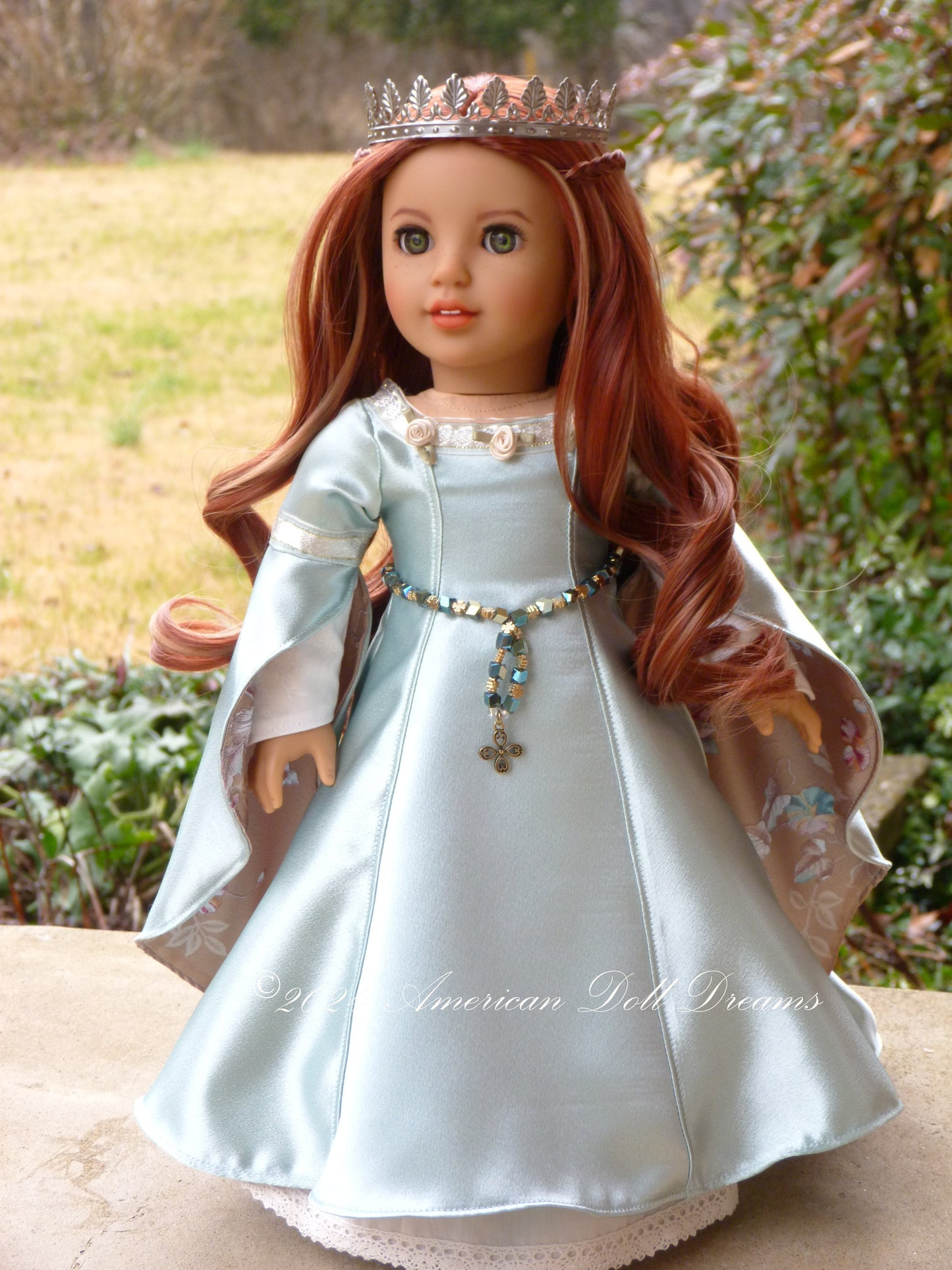 OOAK Celtic Princess American Girl 18 Inch Doll Hand Painted Eyes Custom Hair Corinne Repaint