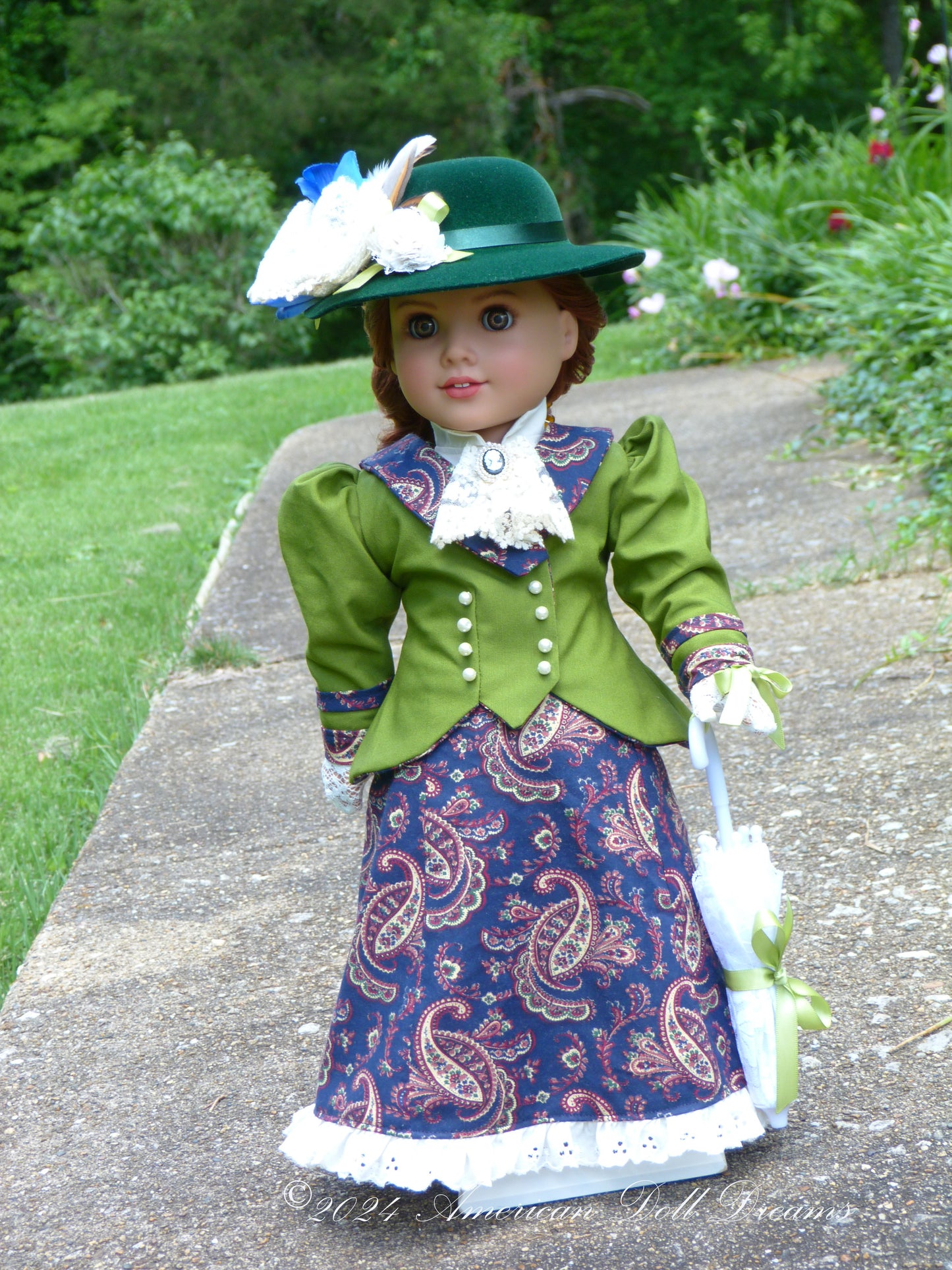 OOAK American Girl 18 Inch Custom Edwardian Fashion Doll Clara