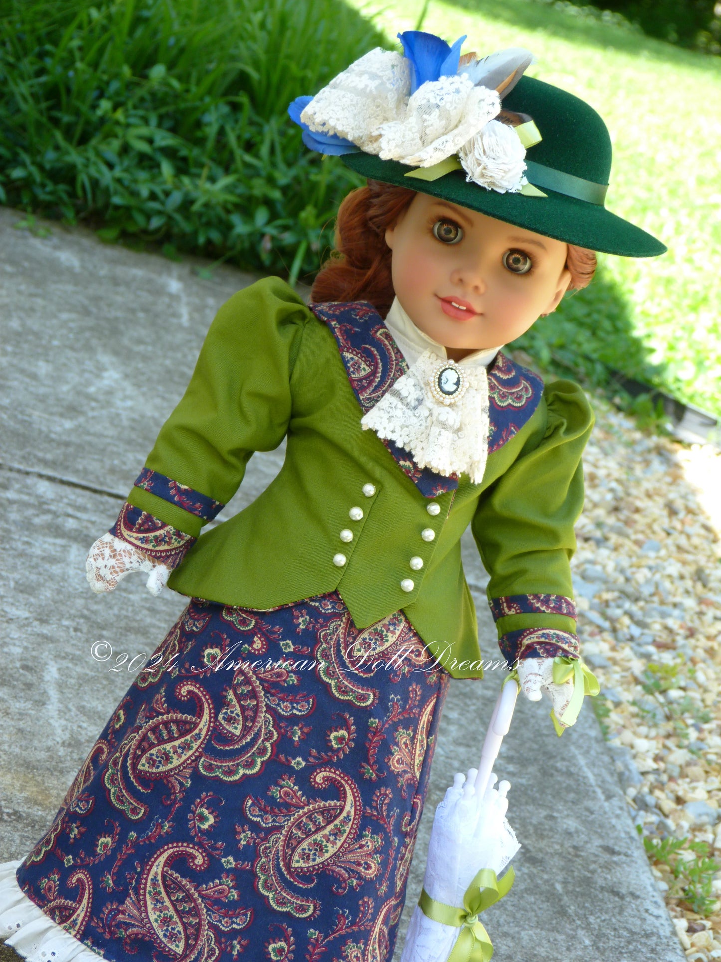 OOAK American Girl 18 Inch Custom Edwardian Fashion Doll Clara