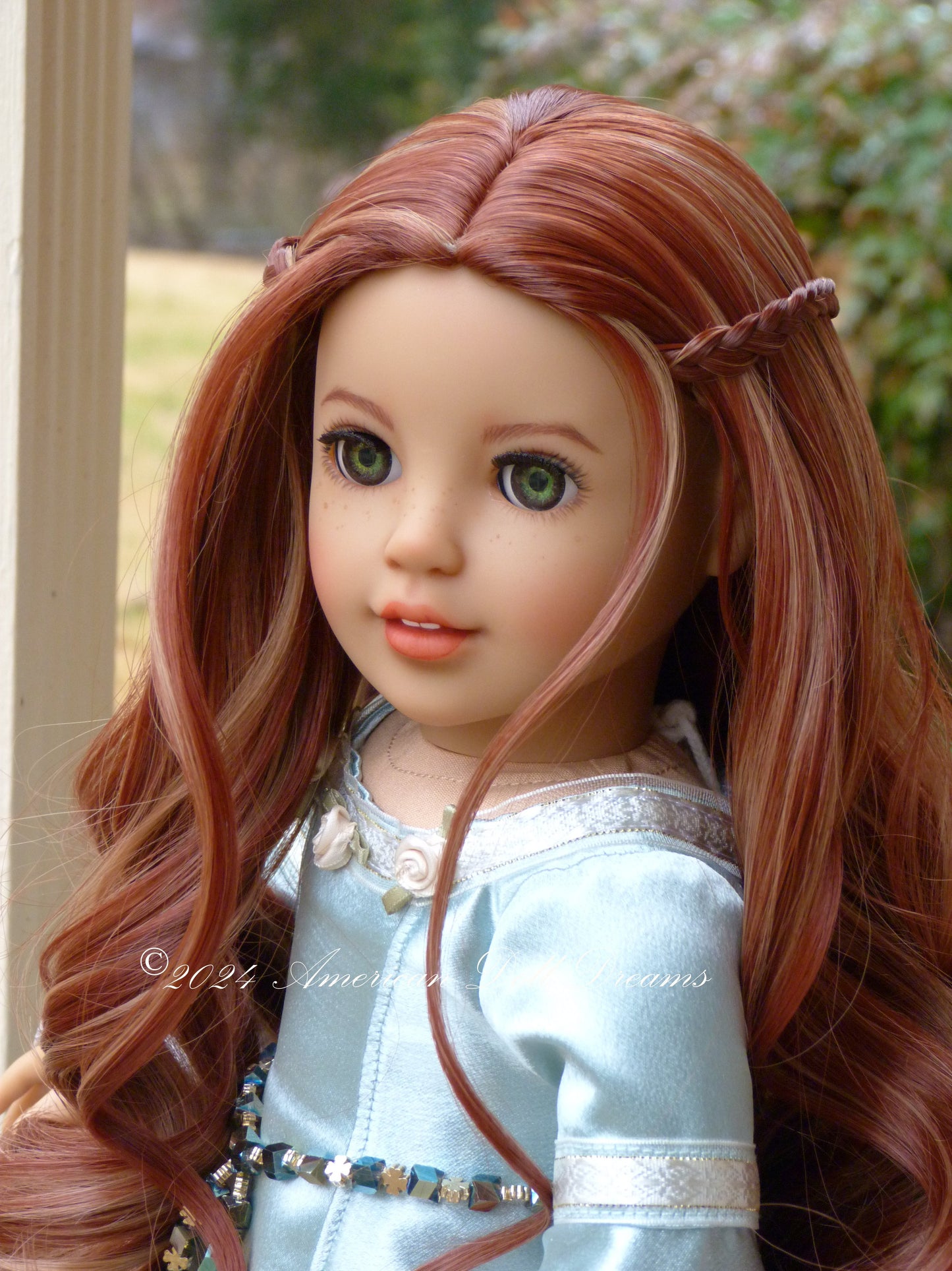 OOAK Celtic Princess American Girl 18 Inch Doll Hand Painted Eyes Custom Hair Corinne Repaint