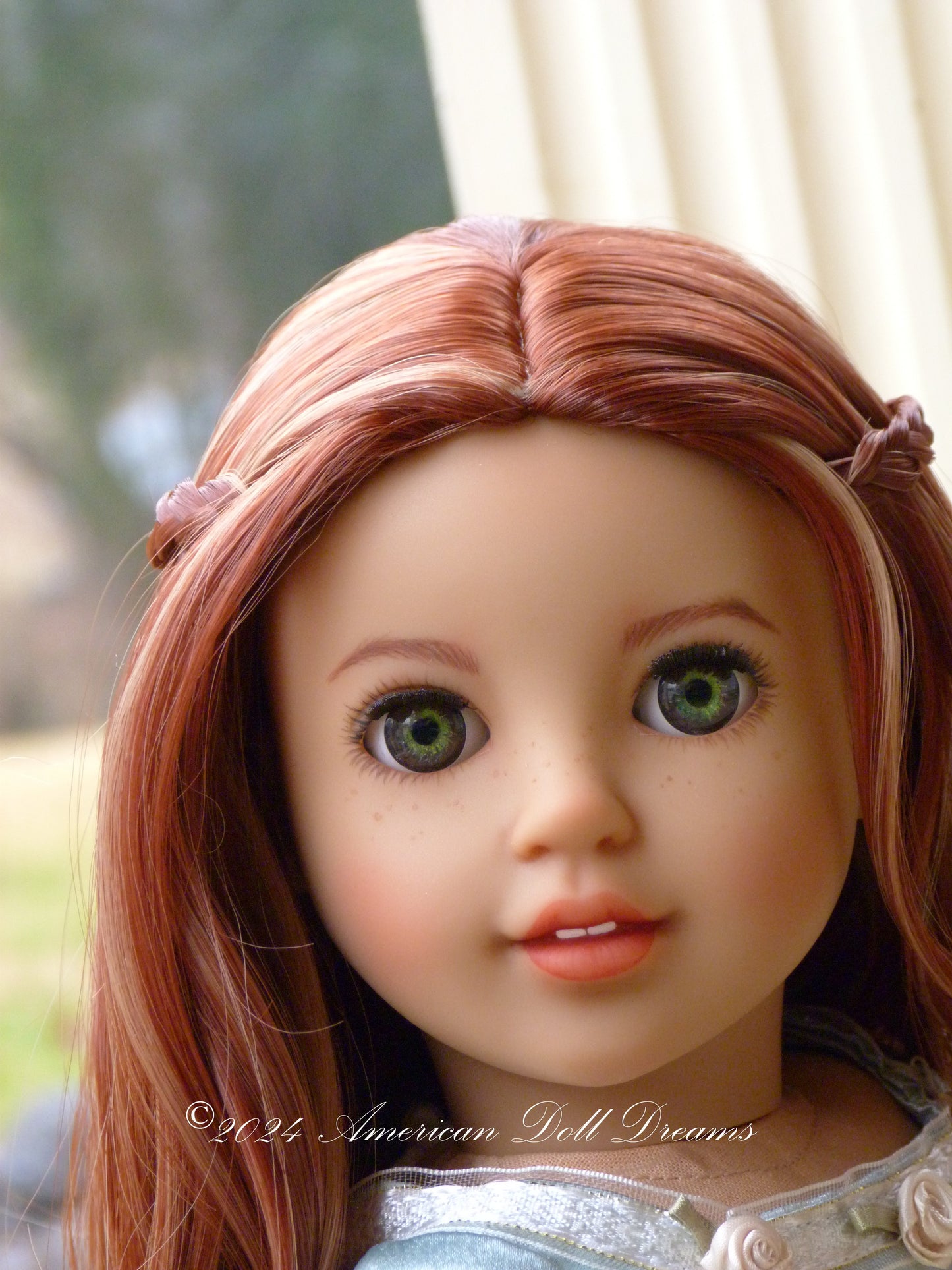 OOAK Celtic Princess American Girl 18 Inch Doll Hand Painted Eyes Custom Hair Corinne Repaint