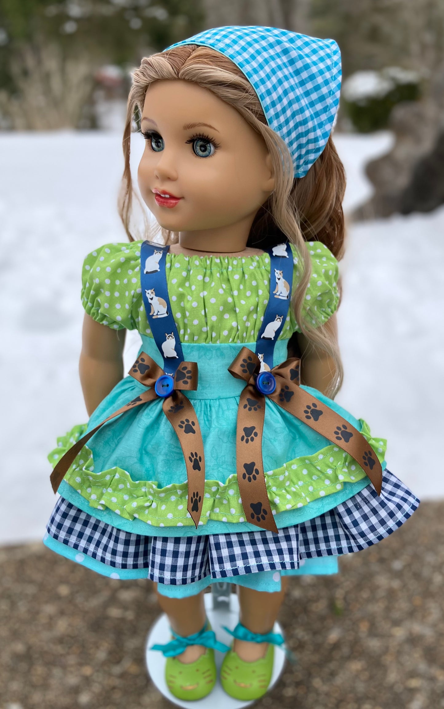 Country Cat Outfit for 18 Inch American Girl Doll
