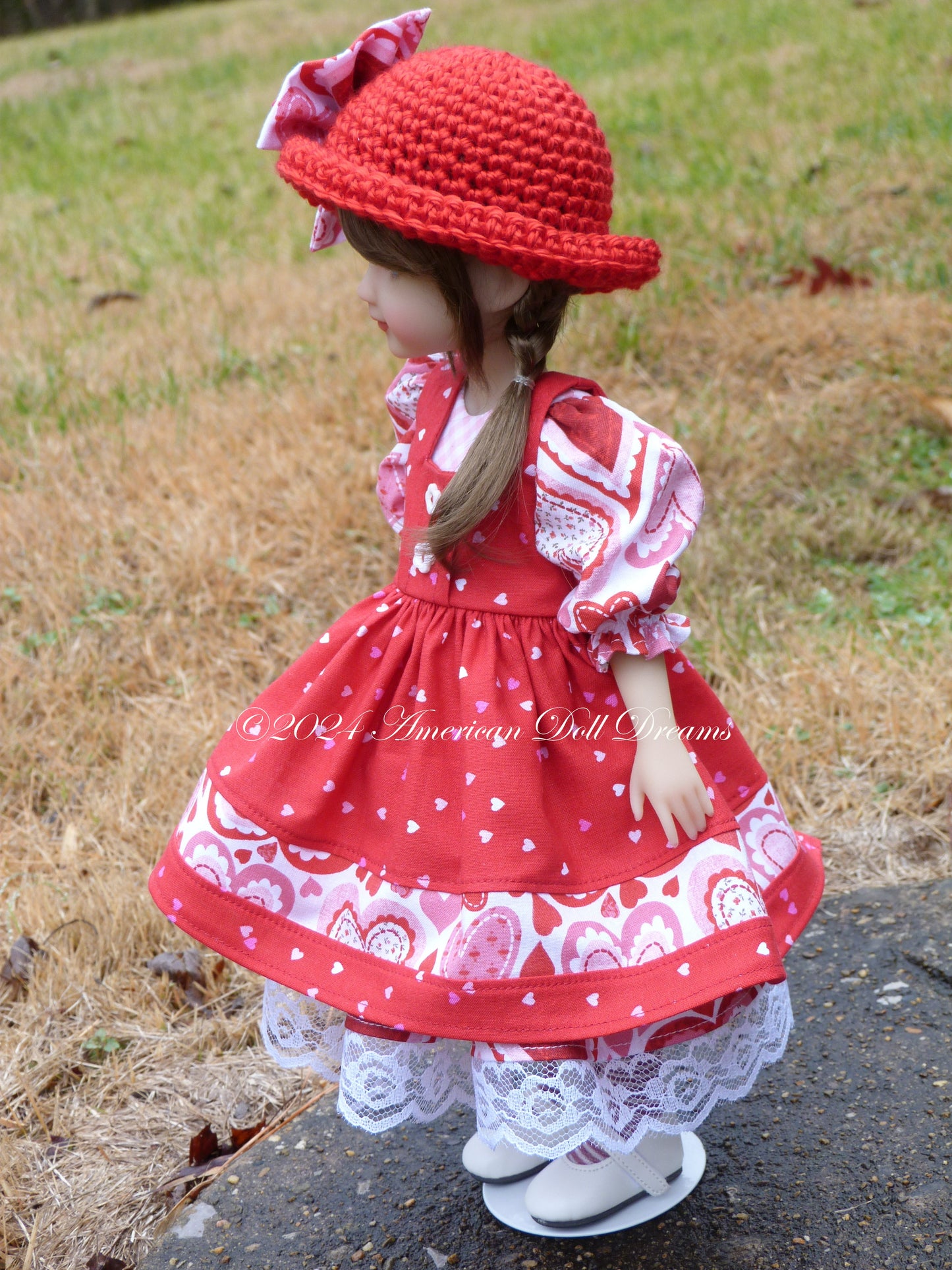 OOAK Elise Custom Ruby Red Fashion Friends 14.5 Inch Doll Repainted