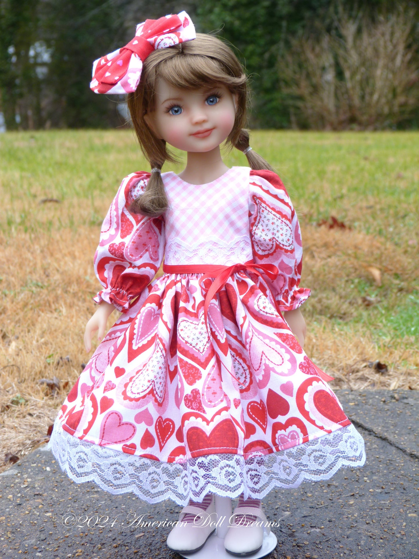 OOAK Elise Custom Ruby Red Fashion Friends 14.5 Inch Doll Repainted