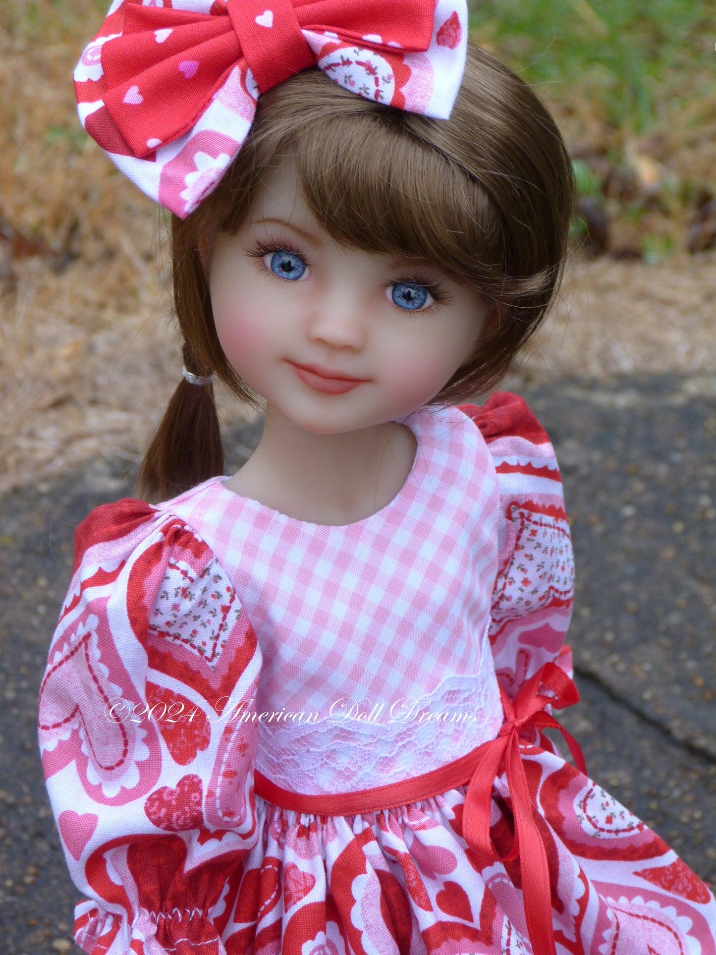 OOAK Elise Custom Ruby Red Fashion Friends 14.5 Inch Doll Repainted