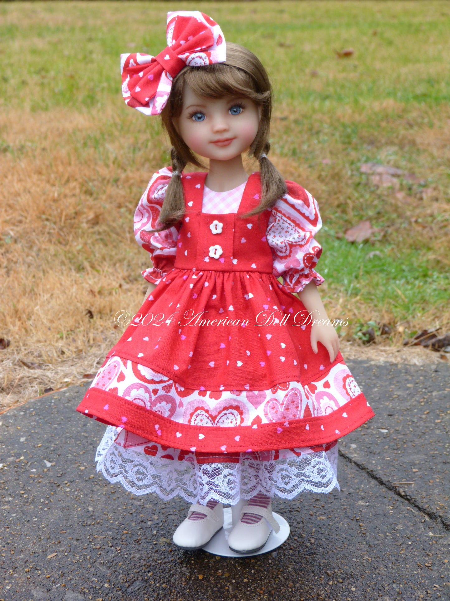 OOAK Elise Custom Ruby Red Fashion Friends 14.5 Inch Doll Repainted