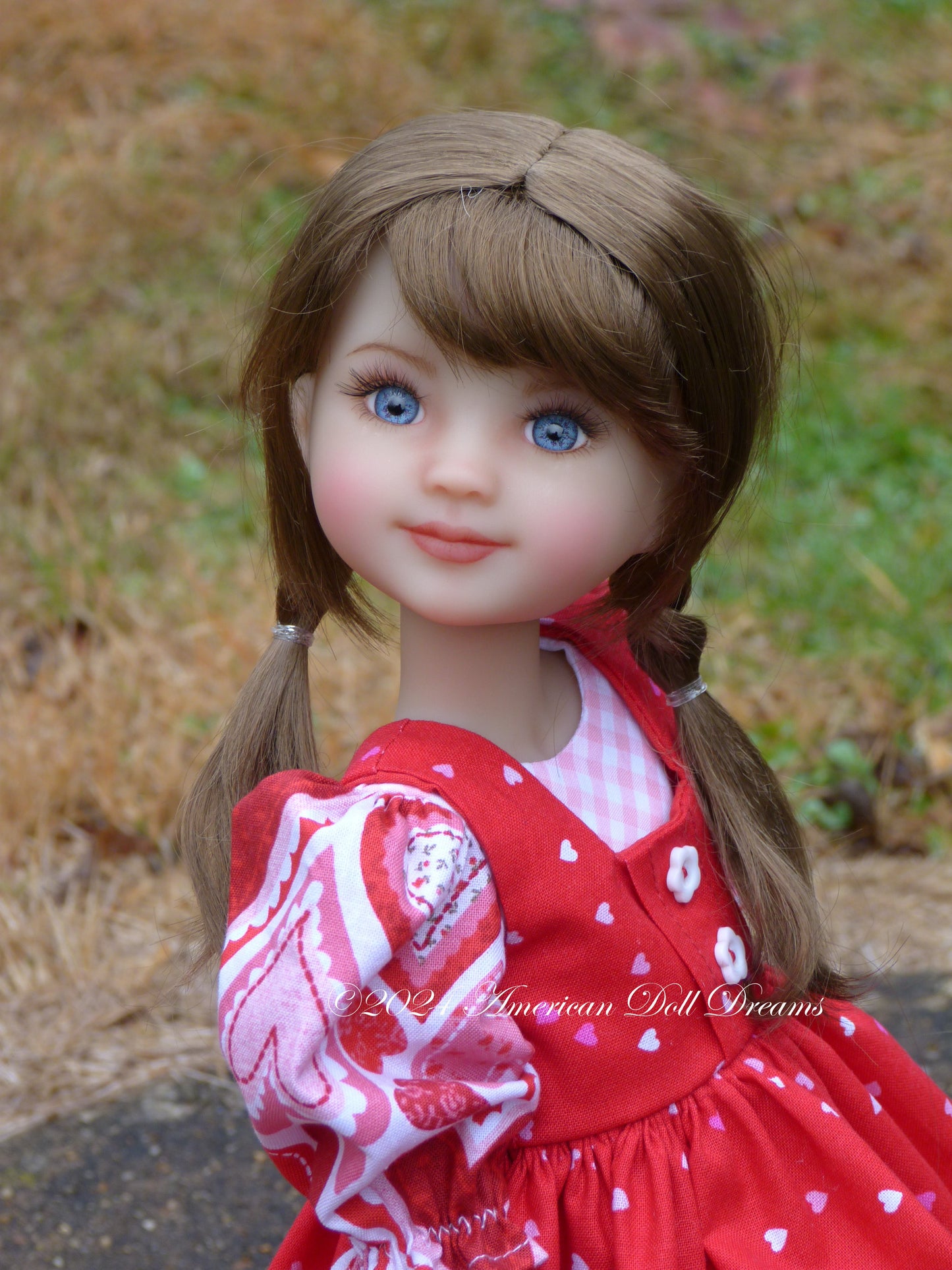 OOAK Elise Custom Ruby Red Fashion Friends 14.5 Inch Doll Repainted