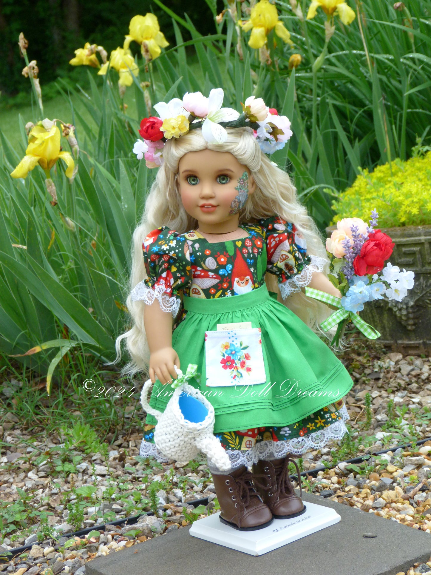 OOAK American Girl Custom Garden Gnome Doll Florabelle