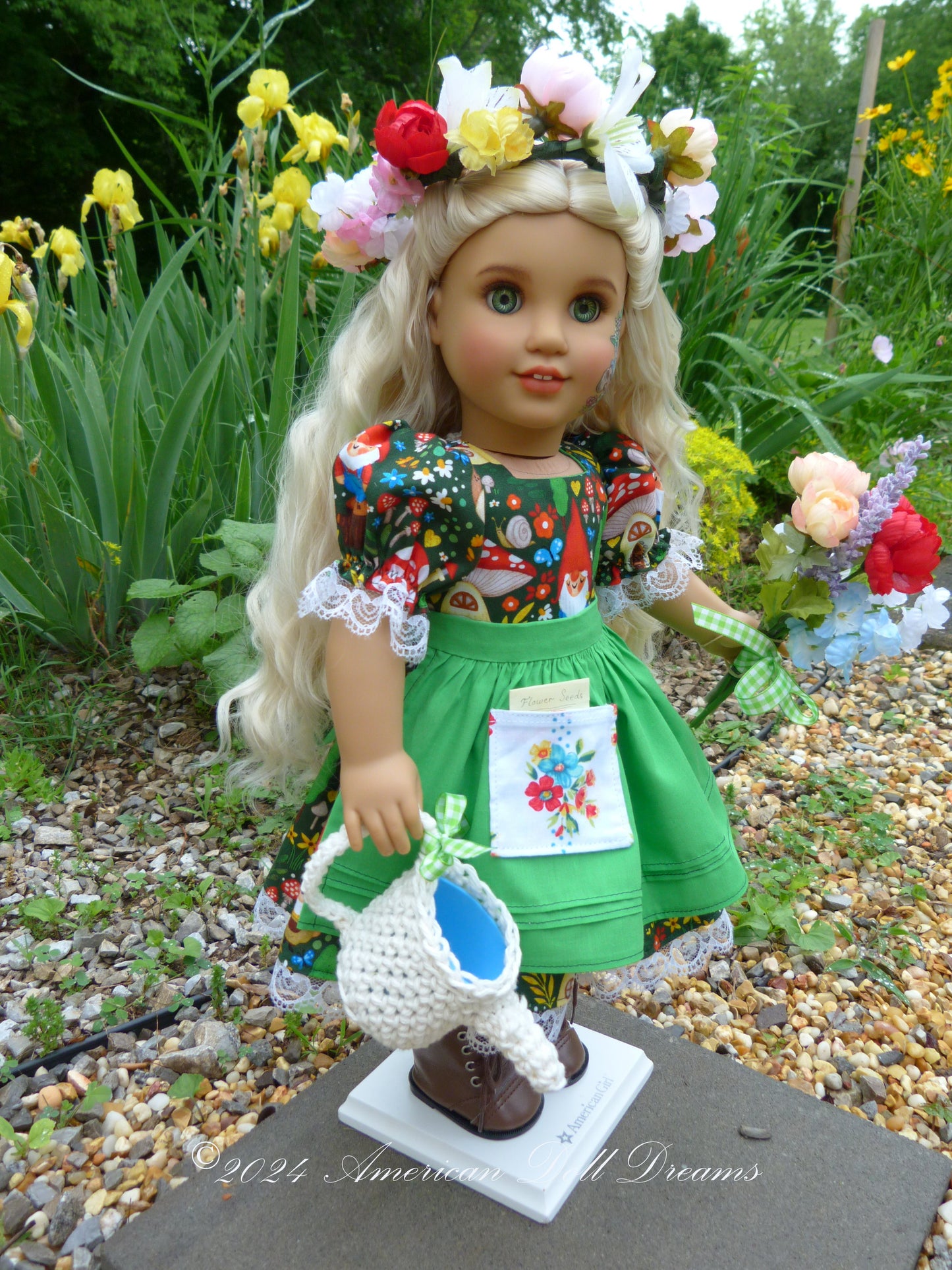 OOAK American Girl Custom Garden Gnome Doll Florabelle