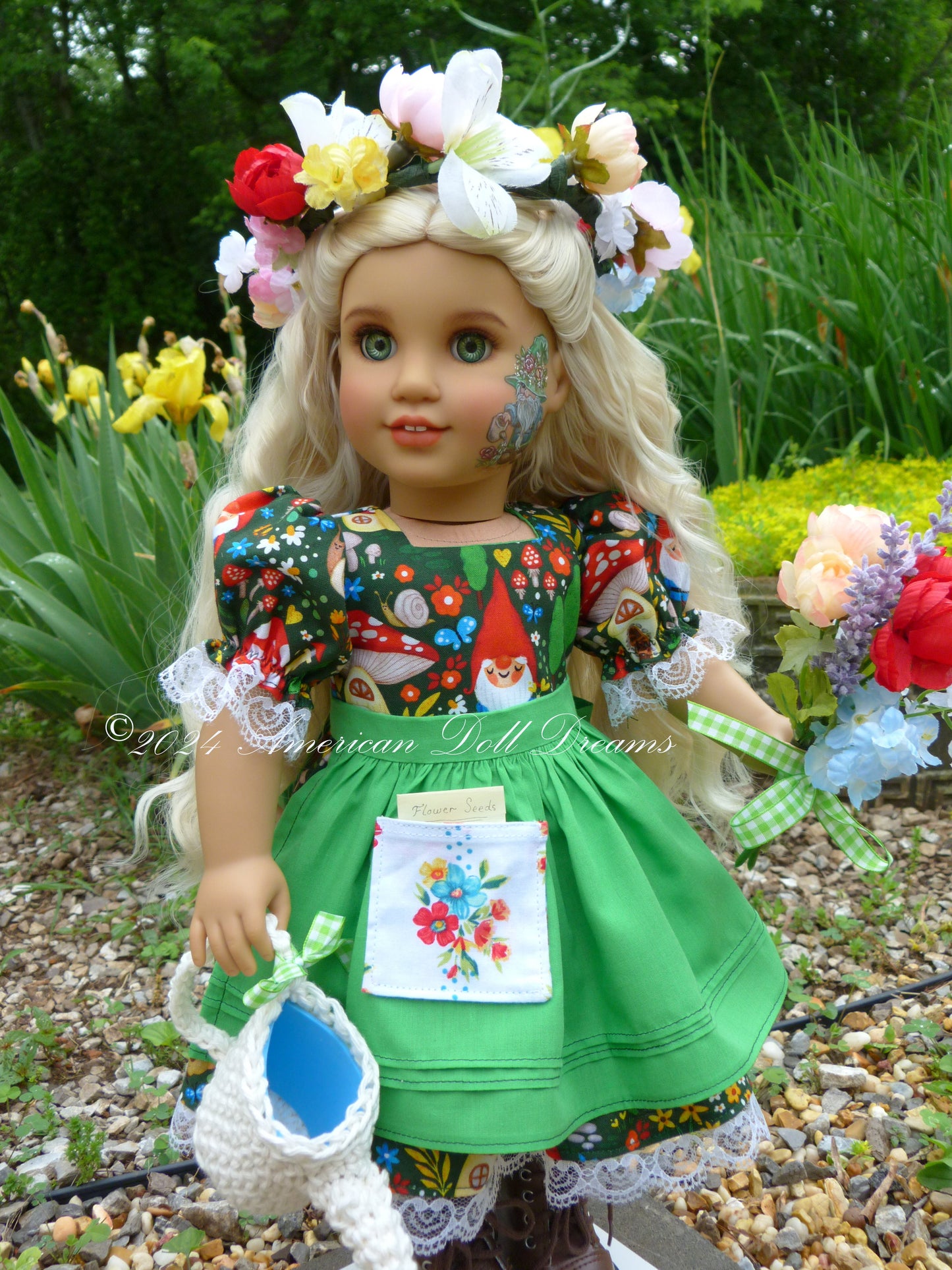 OOAK American Girl Custom Garden Gnome Doll Florabelle