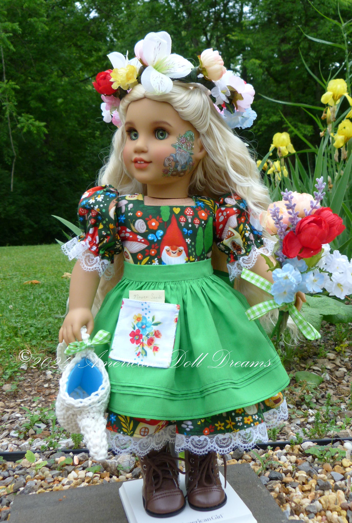 OOAK American Girl Custom Garden Gnome Doll Florabelle