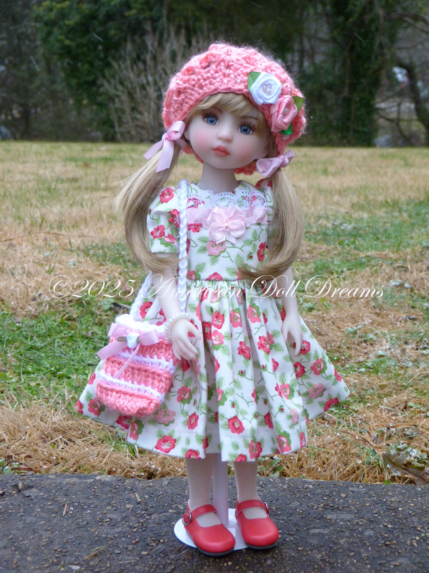 OOAK Ruby Red Fashion Friends 14.5 Inch Doll Snow Repaint - Gemma