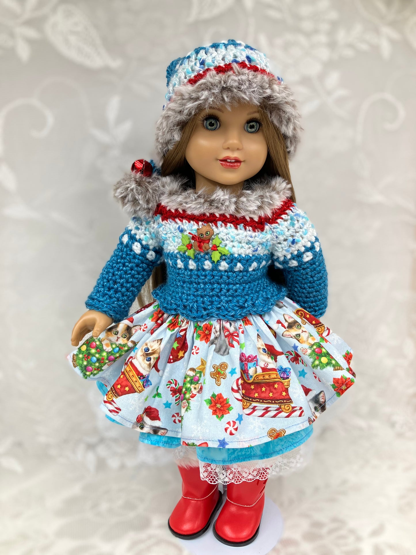 "Kittens for Christmas" Doll Outfit