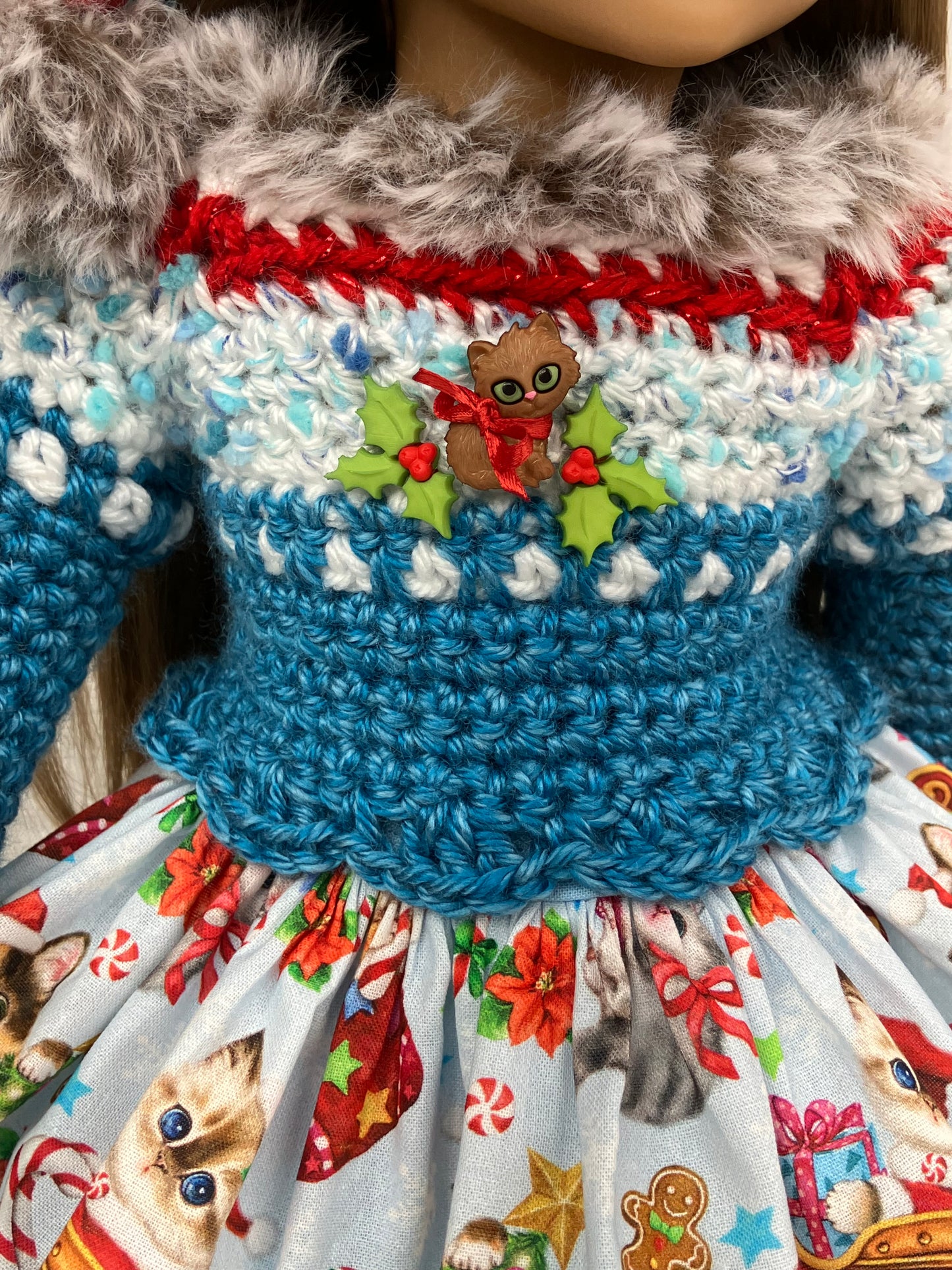 "Kittens for Christmas" Doll Outfit