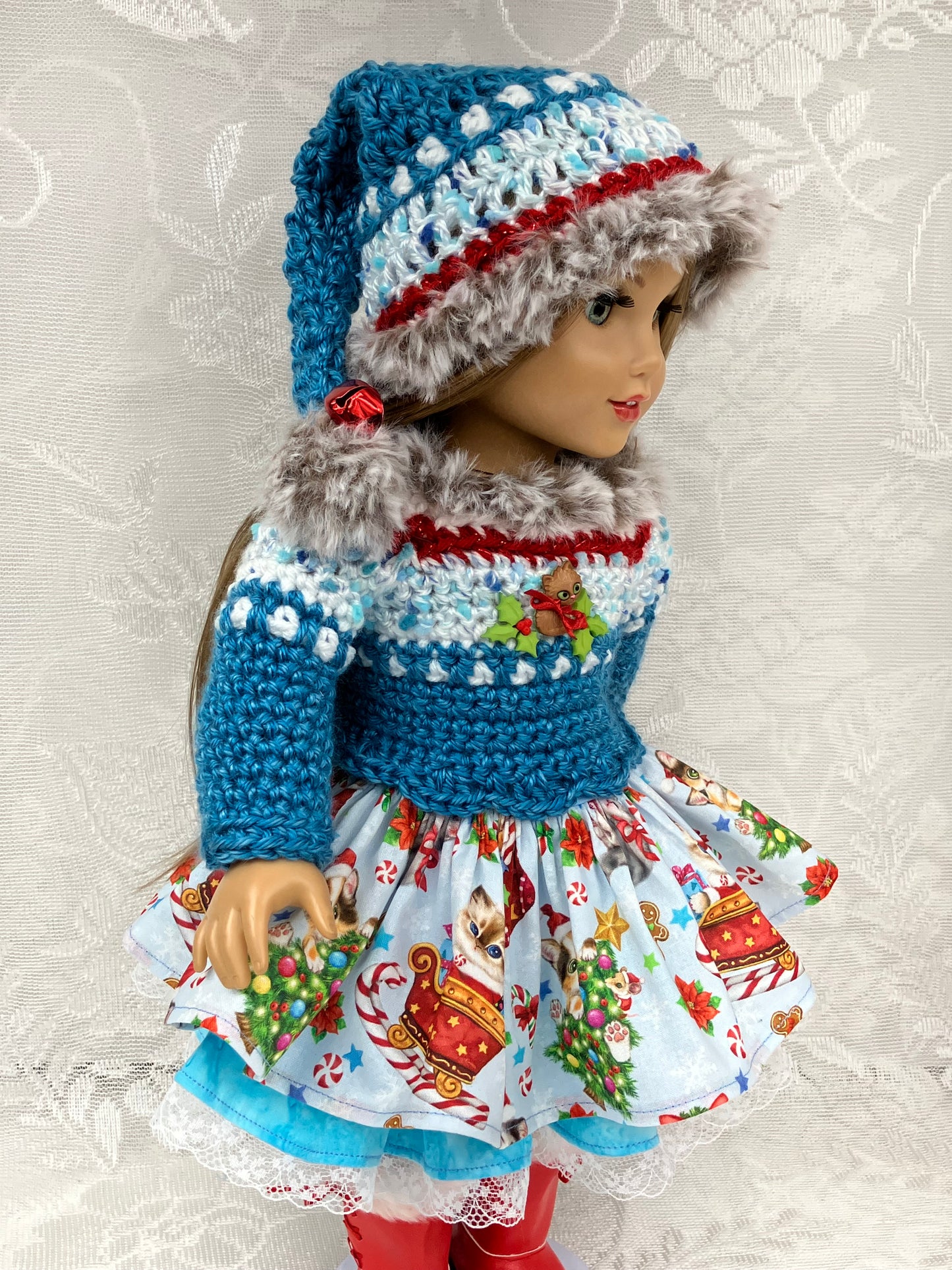 "Kittens for Christmas" Doll Outfit