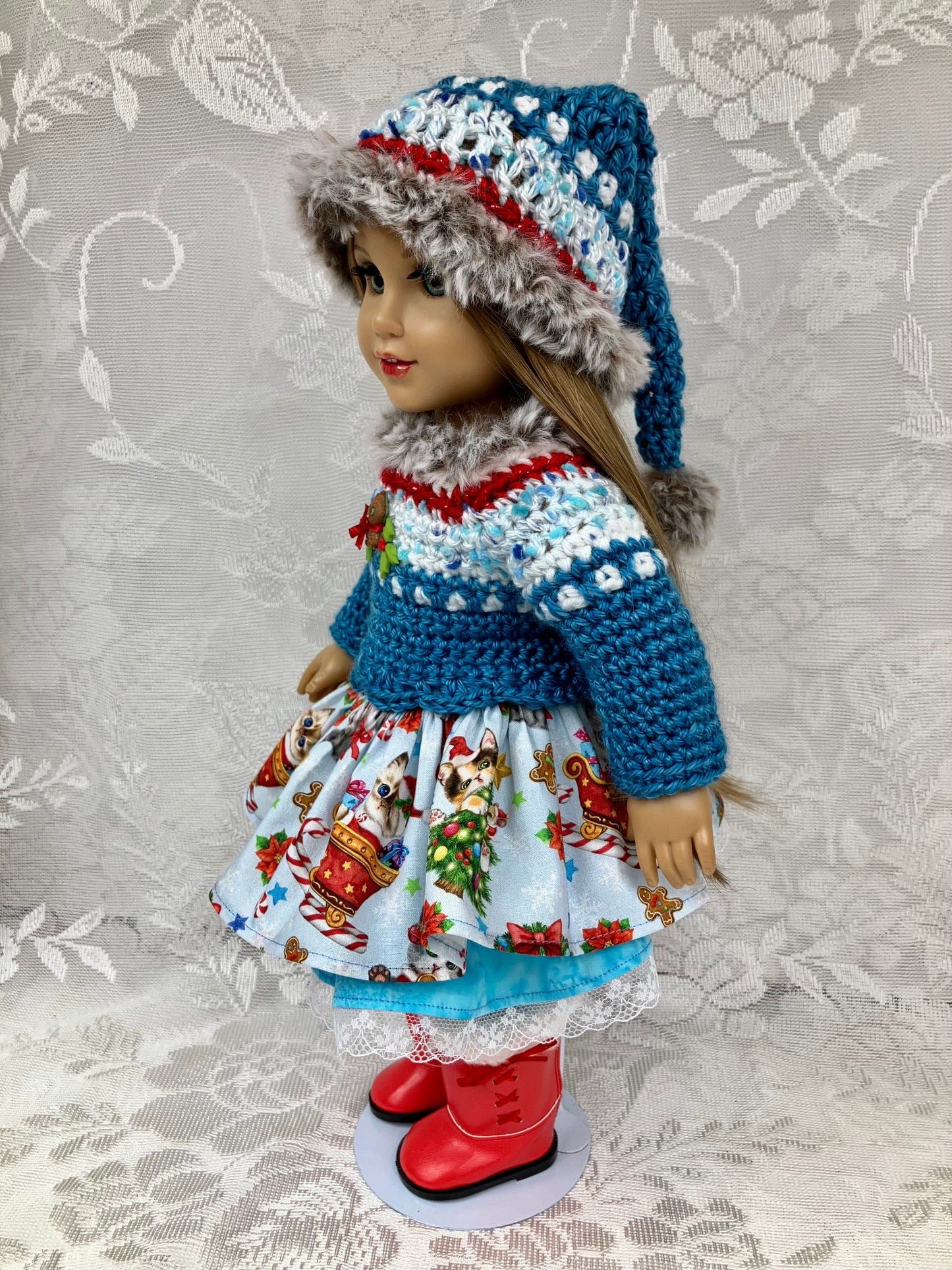 "Kittens for Christmas" Doll Outfit