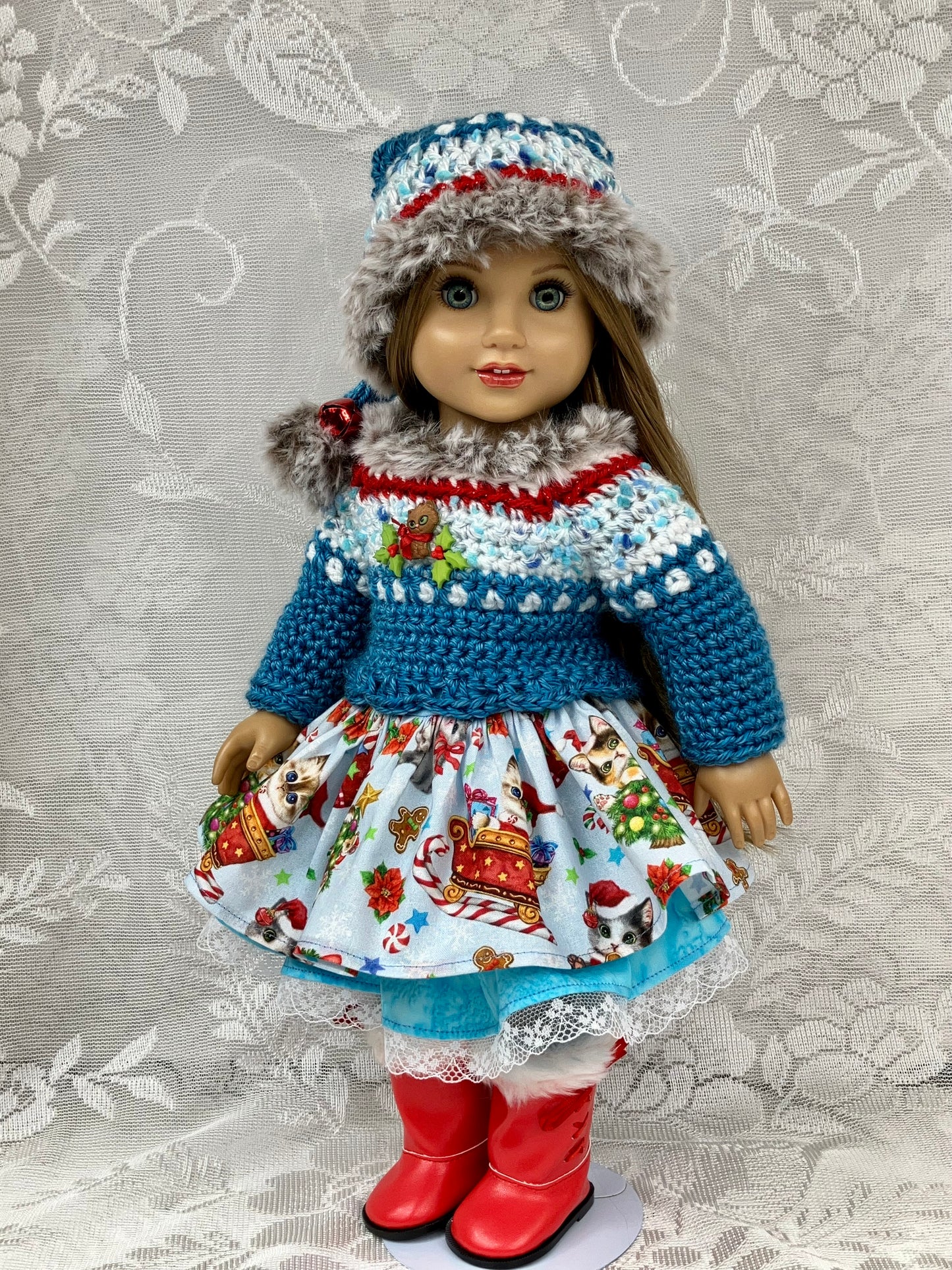 "Kittens for Christmas" Doll Outfit