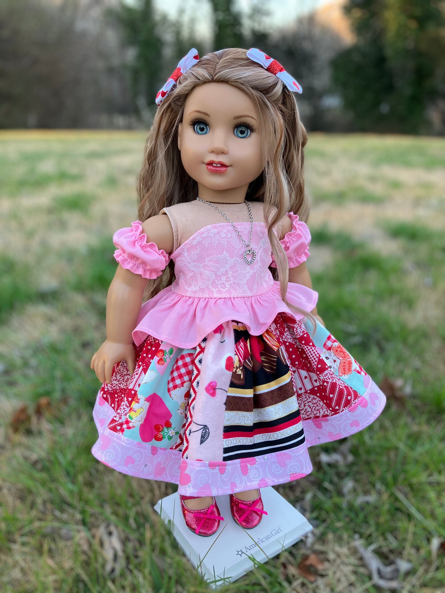 Patchwork Valentine Doll Outfit
