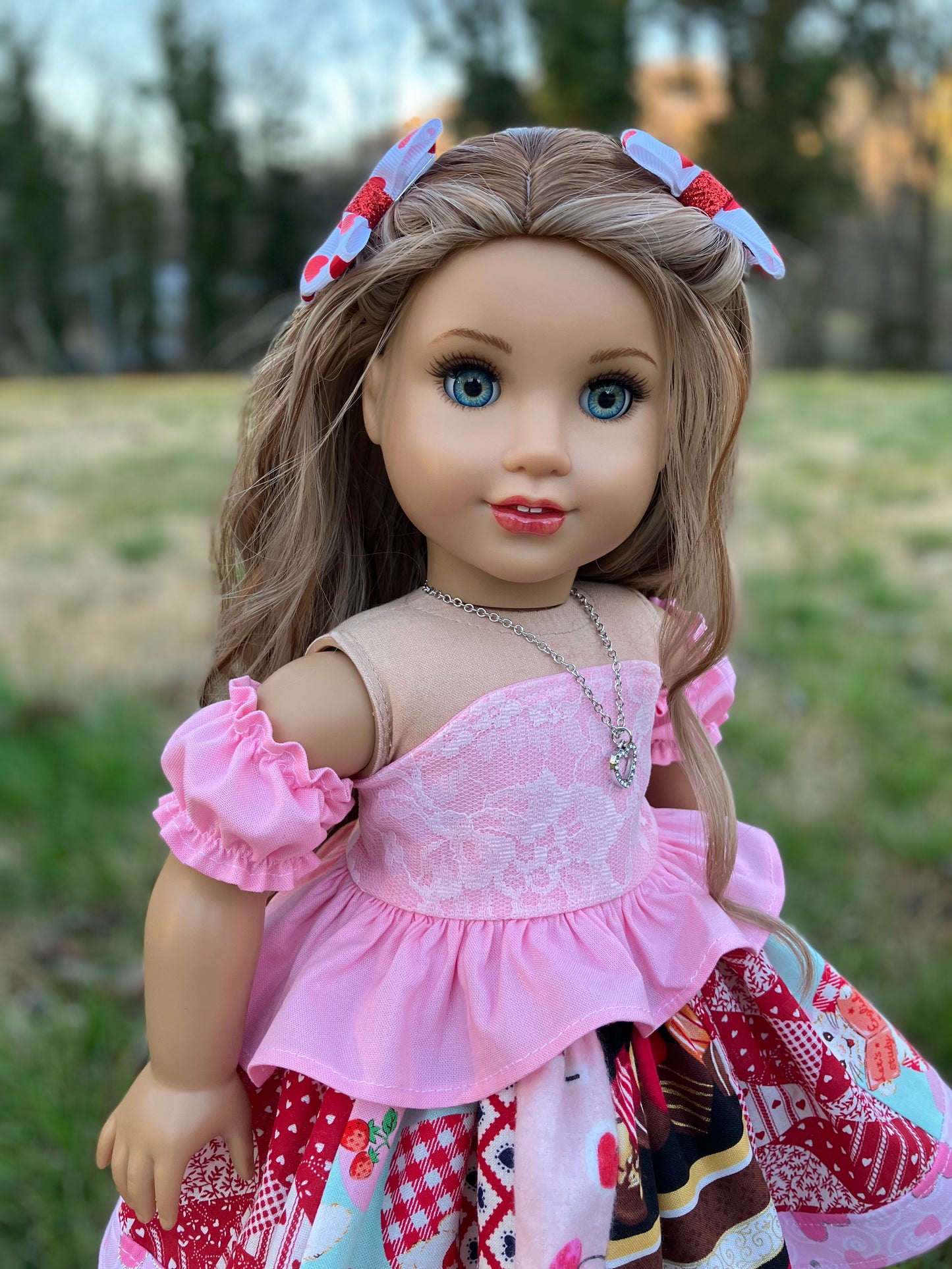 Patchwork Valentine Doll Outfit