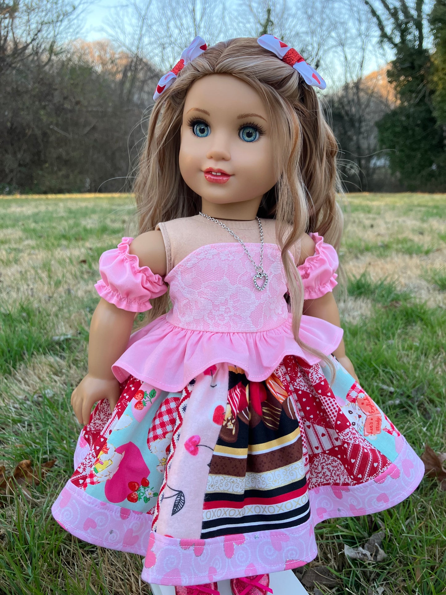 Patchwork Valentine Doll Outfit