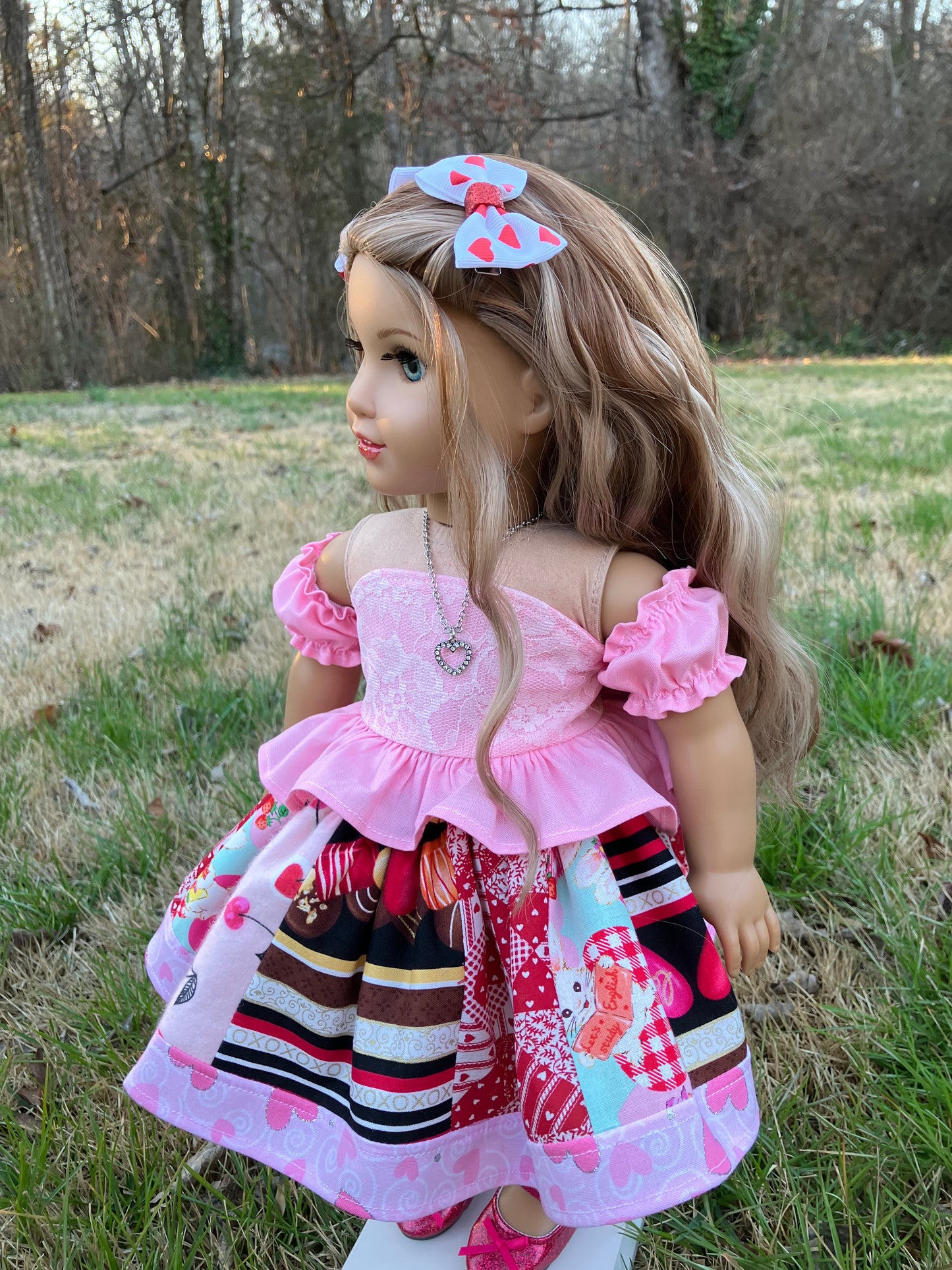 Patchwork Valentine Doll Outfit