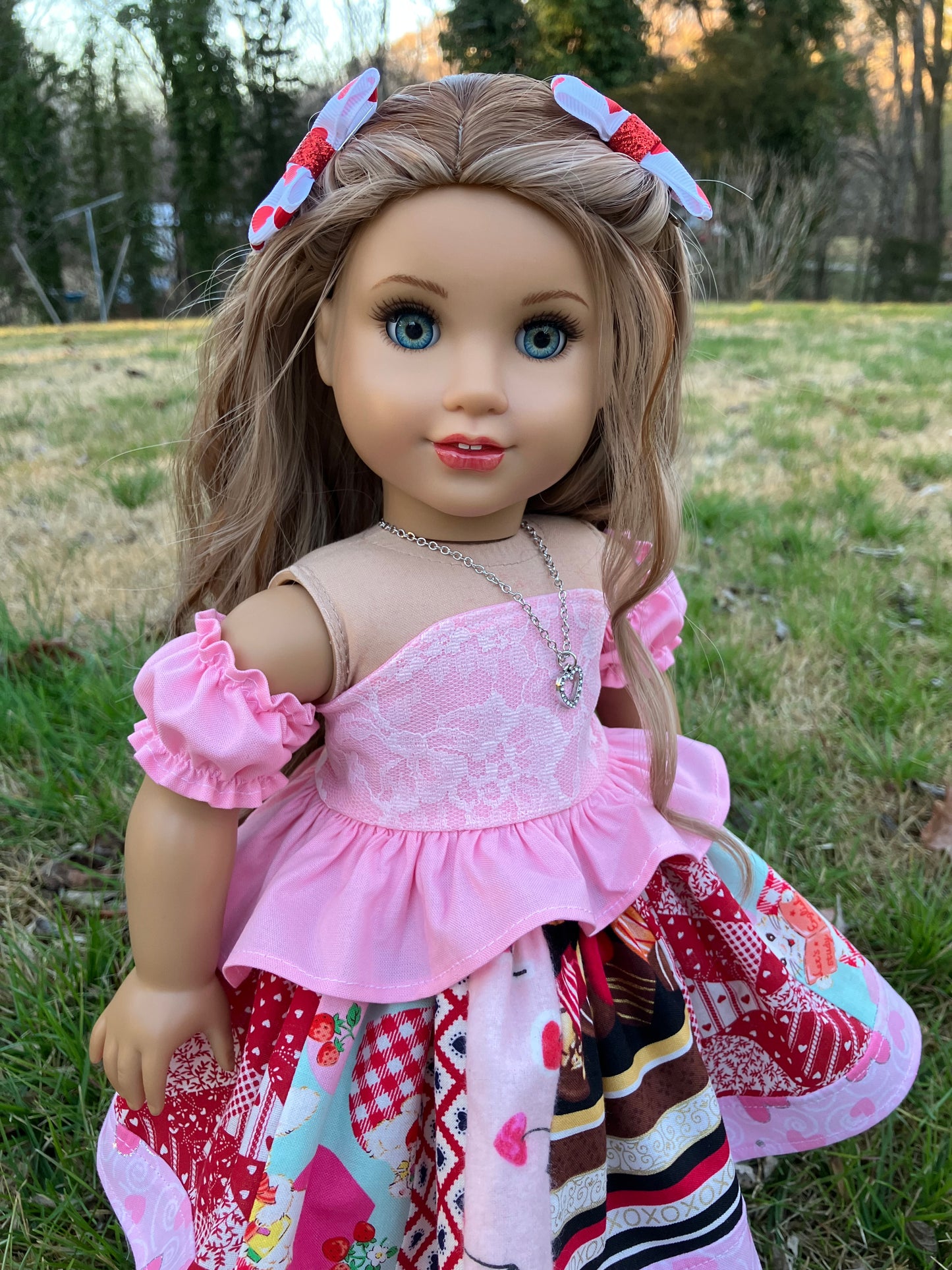 Patchwork Valentine Doll Outfit