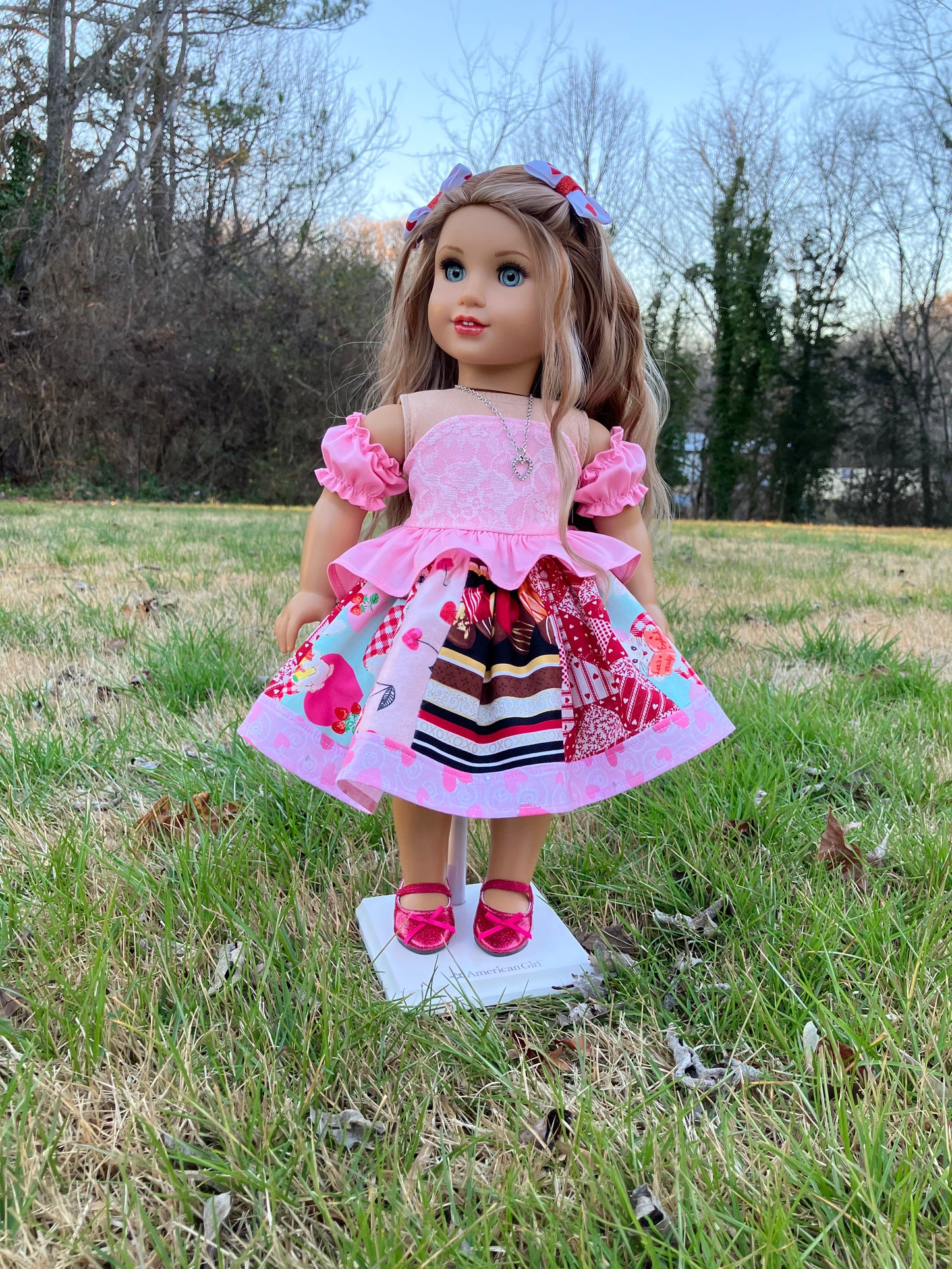 Patchwork Valentine Doll Outfit