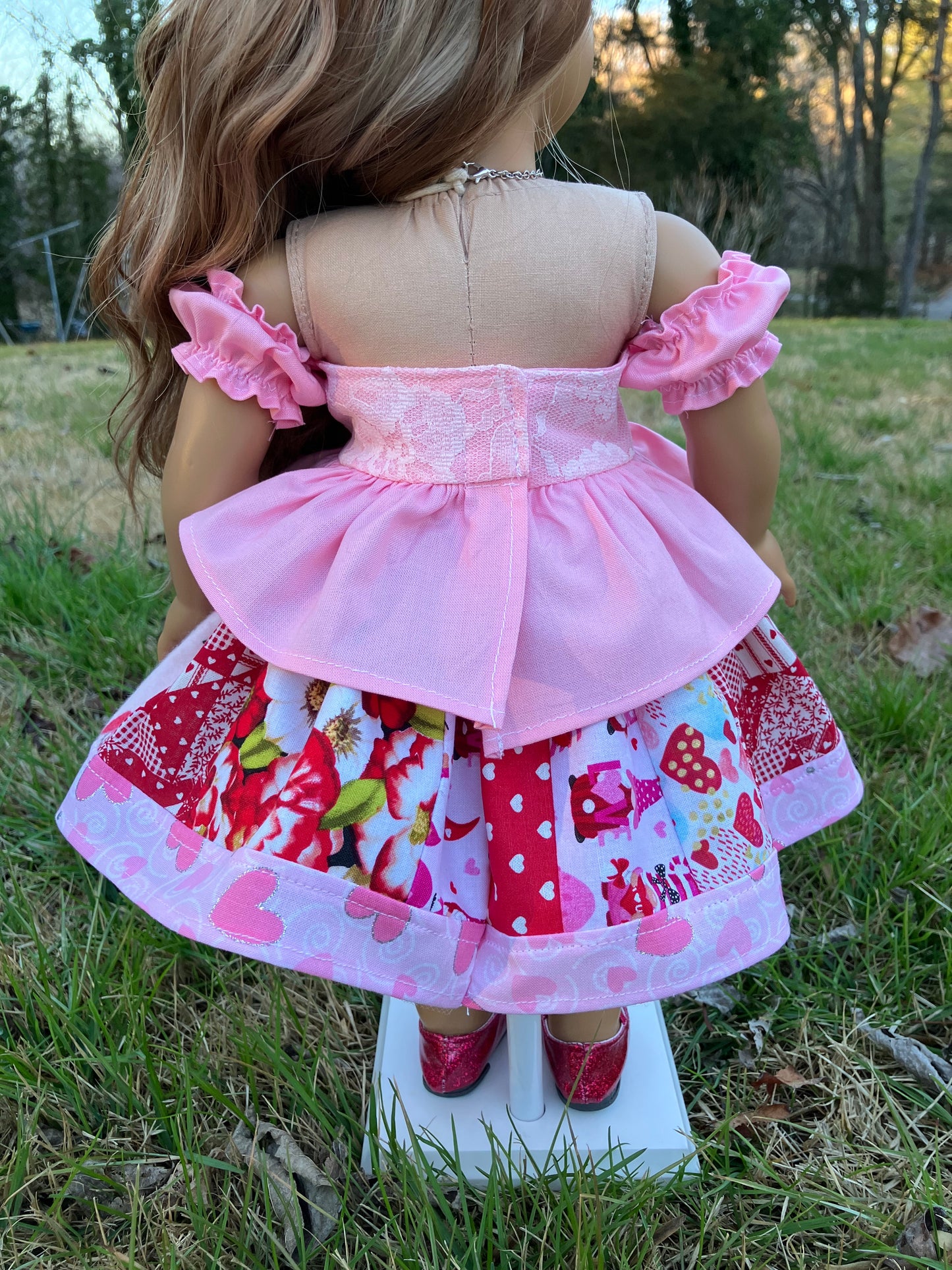 Patchwork Valentine Doll Outfit