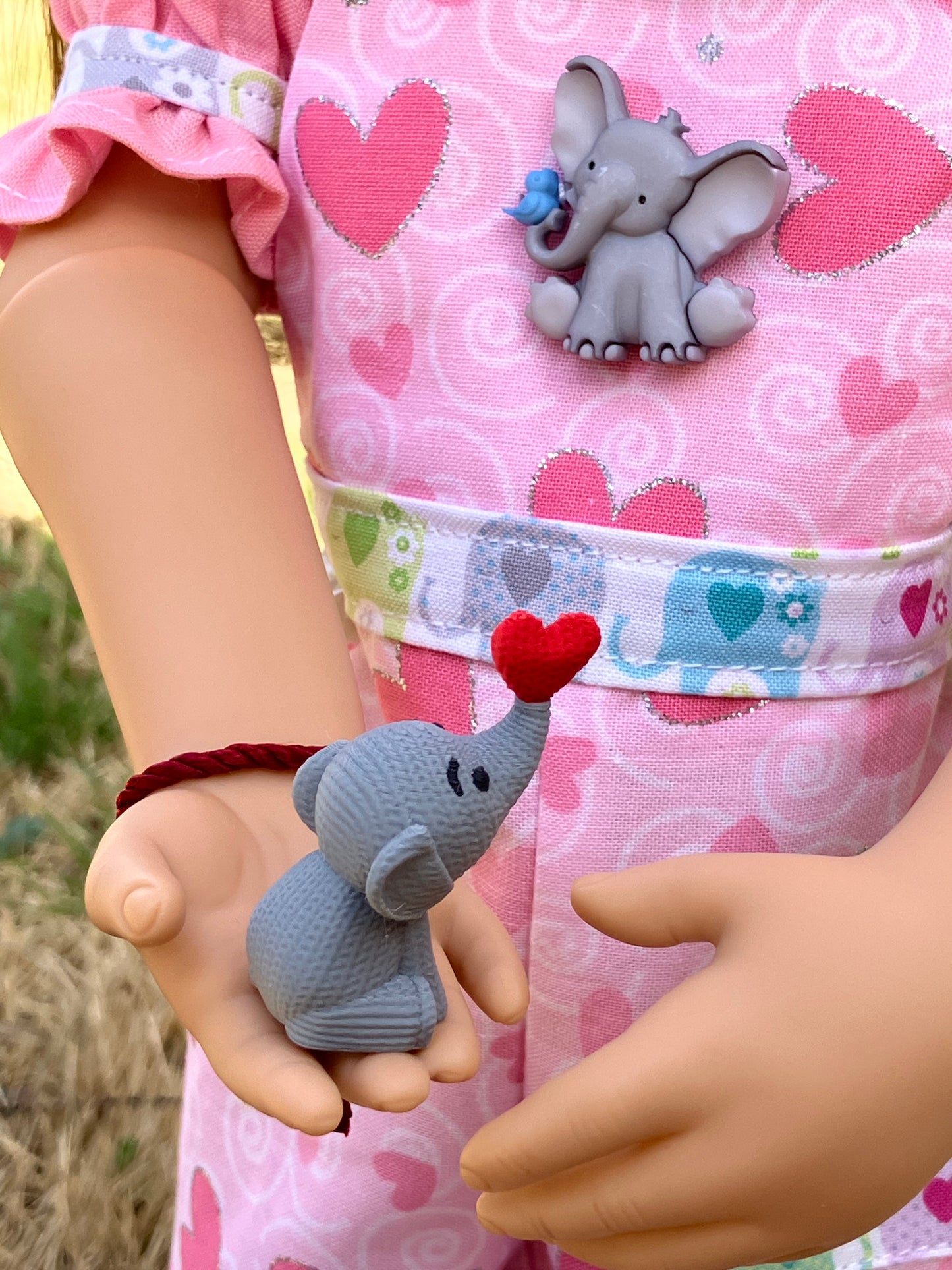 Elephant Valentine Doll Outfit for Gotz Happy Kidz