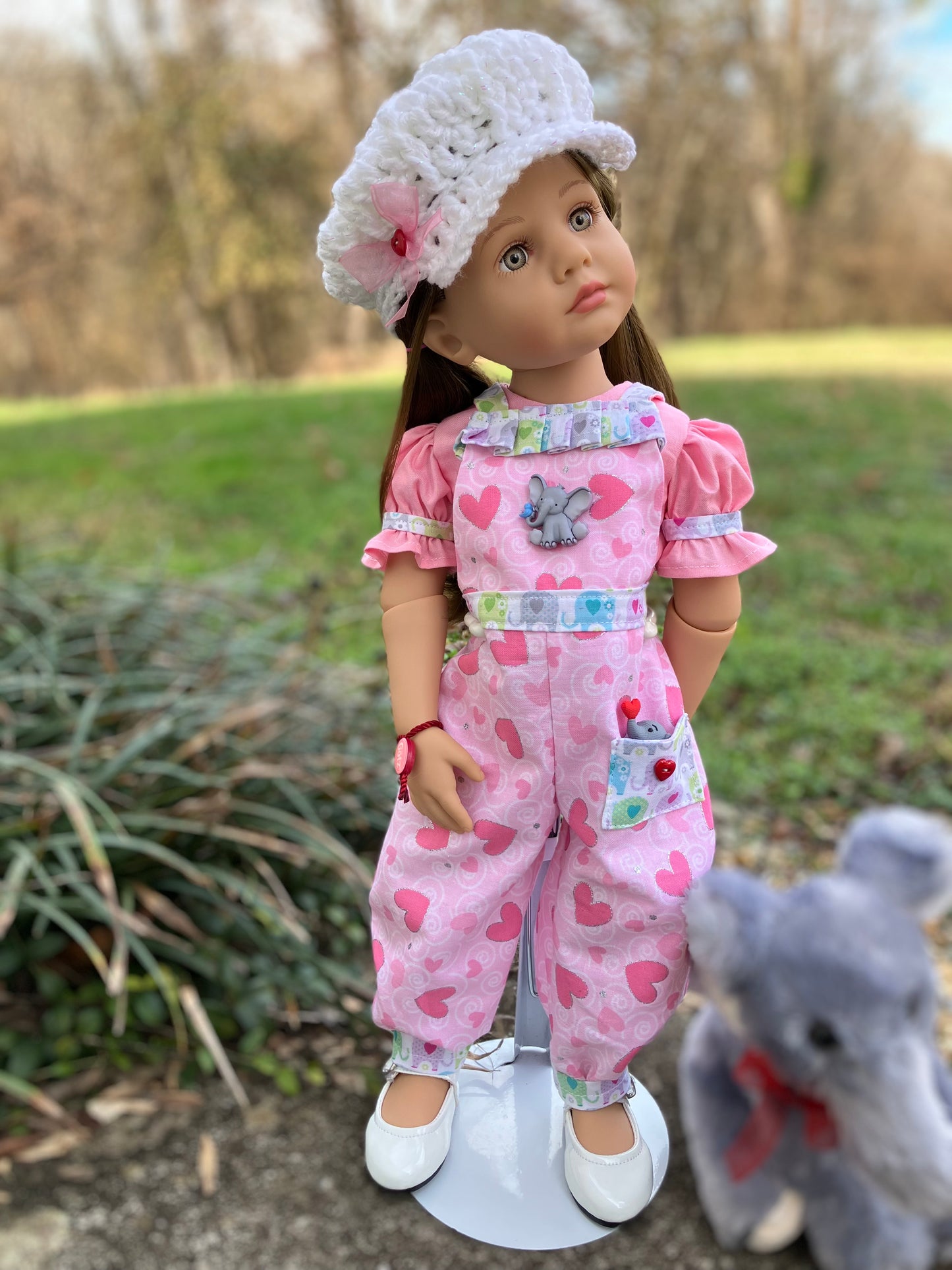 Elephant Valentine Doll Outfit for Gotz Happy Kidz