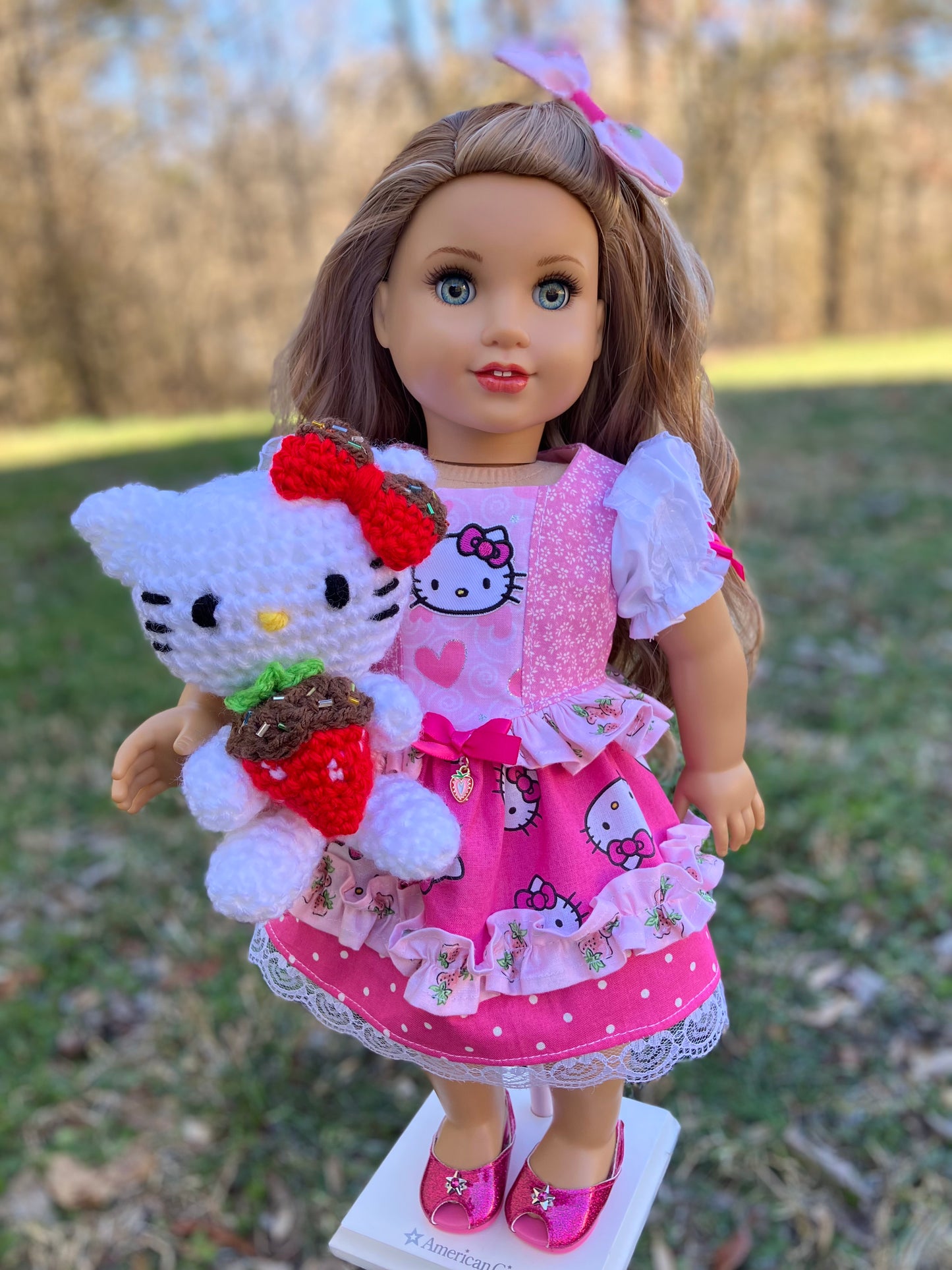 "You're the Cat's Meow" Valentine Outfit for 18 Inch American Girl Doll