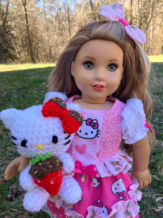 "You're the Cat's Meow" Valentine Outfit for 18 Inch American Girl Doll