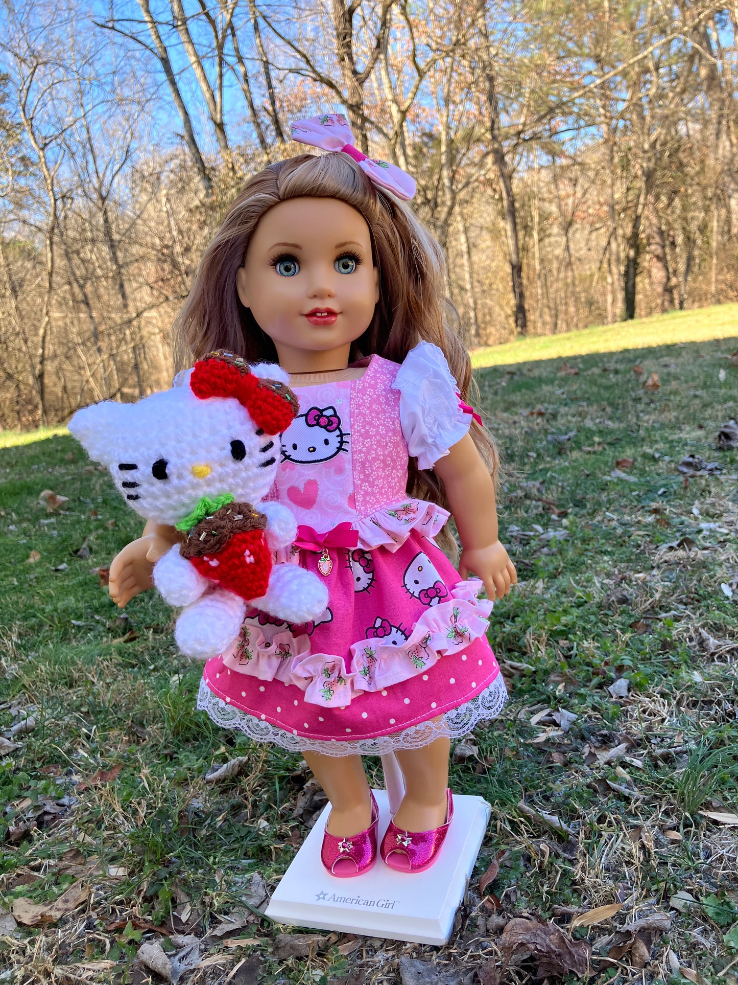 "You're the Cat's Meow" Valentine Outfit for 18 Inch American Girl Doll