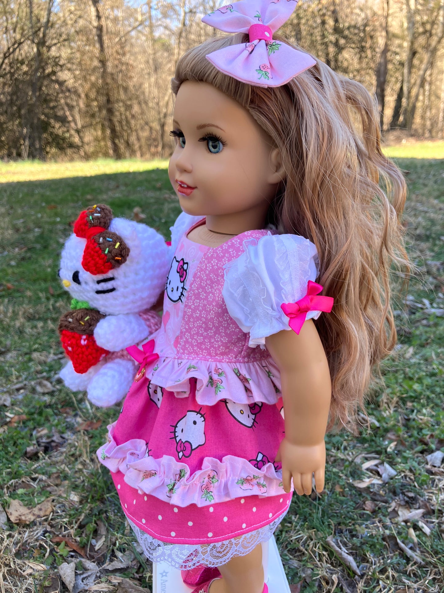 "You're the Cat's Meow" Valentine Outfit for 18 Inch American Girl Doll