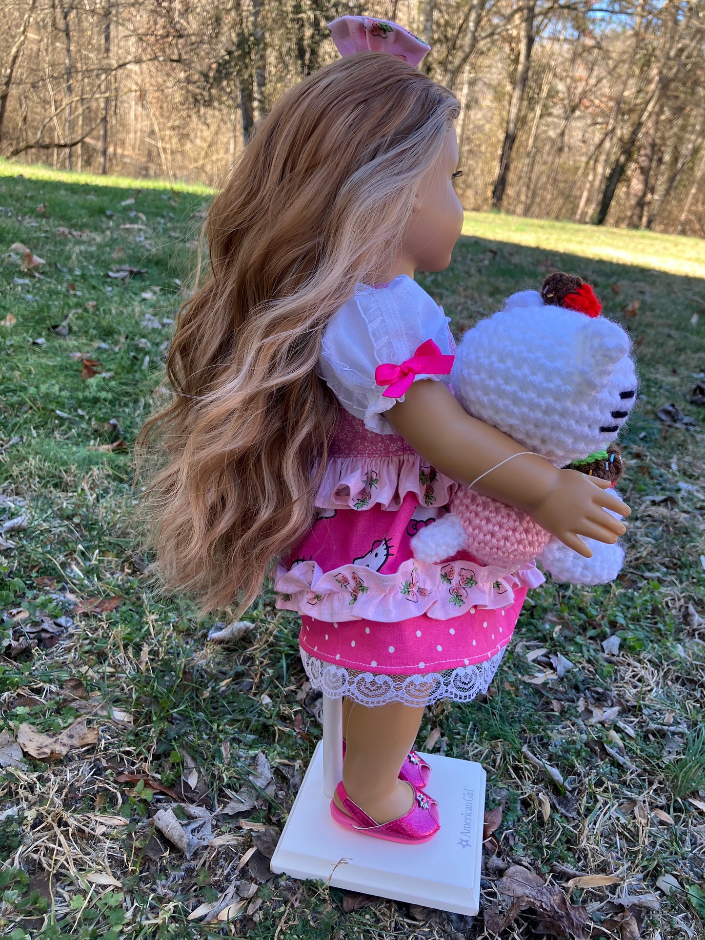 "You're the Cat's Meow" Valentine Outfit for 18 Inch American Girl Doll