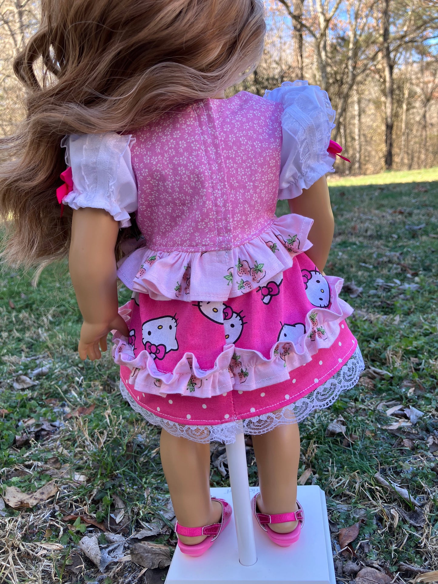 "You're the Cat's Meow" Valentine Outfit for 18 Inch American Girl Doll