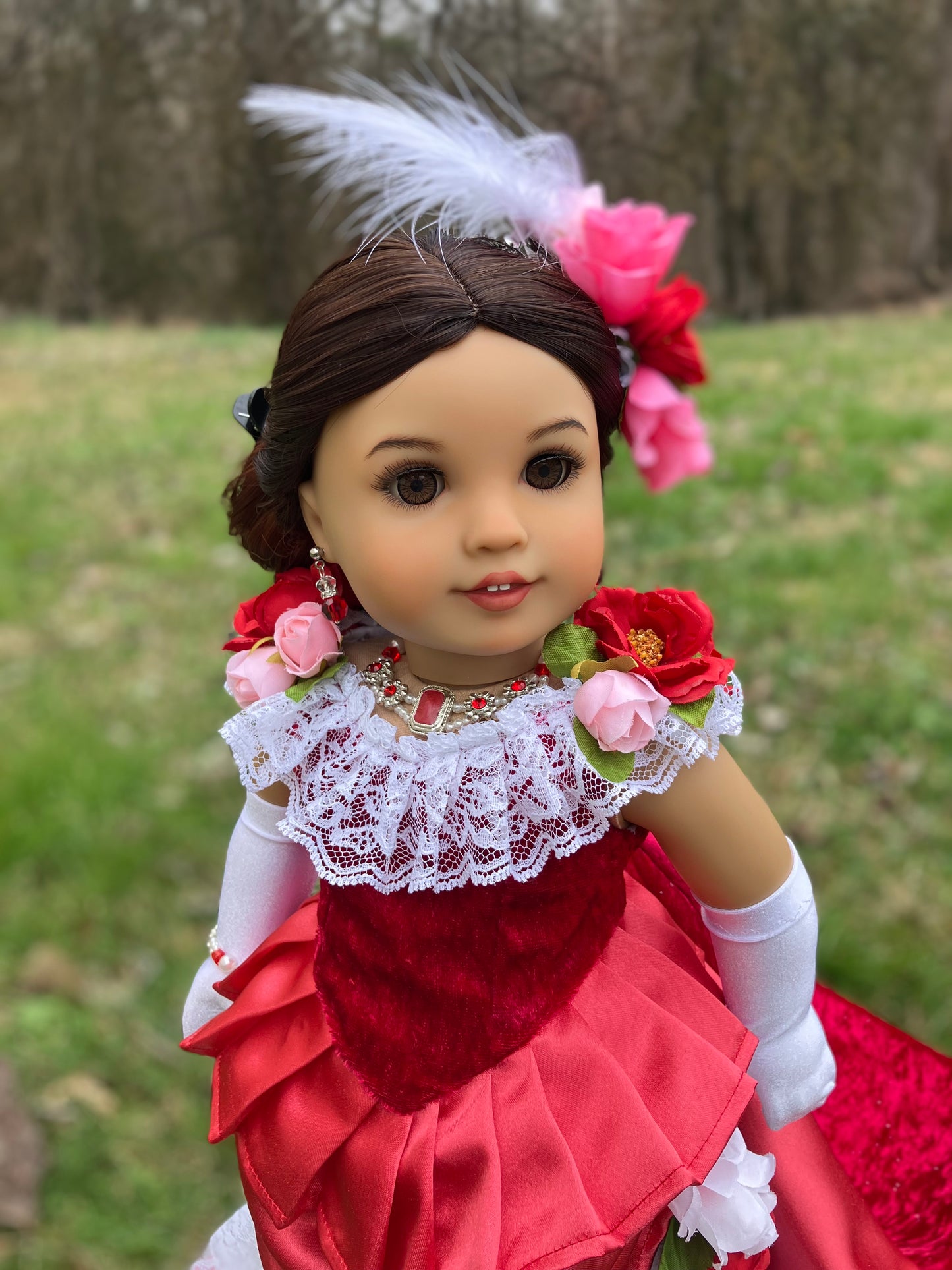Victorian Valentine Outfit for American Girl 18 Inch Doll