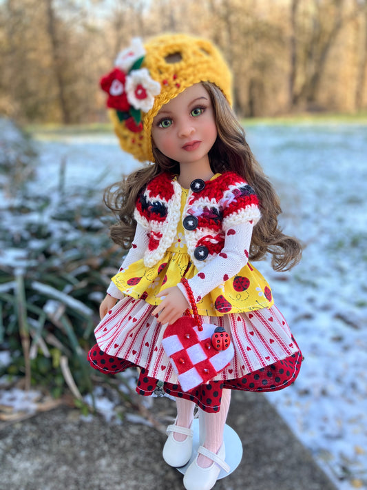Lovebug Valentine Outfit for Ruby Red Fashion Friends 14.5 Inch Doll