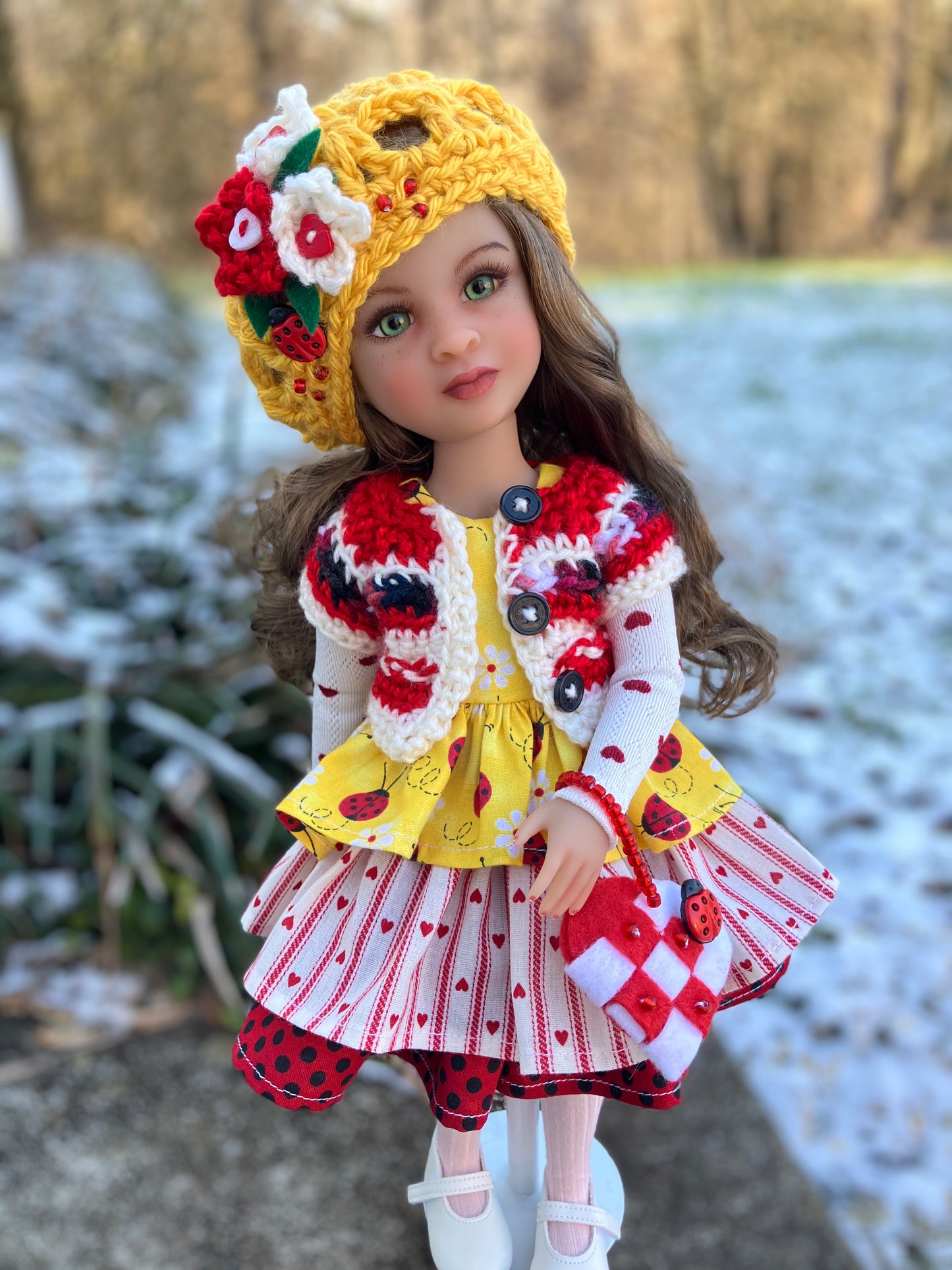 Lovebug Valentine Outfit for Ruby Red Fashion Friends 14.5 Inch Doll