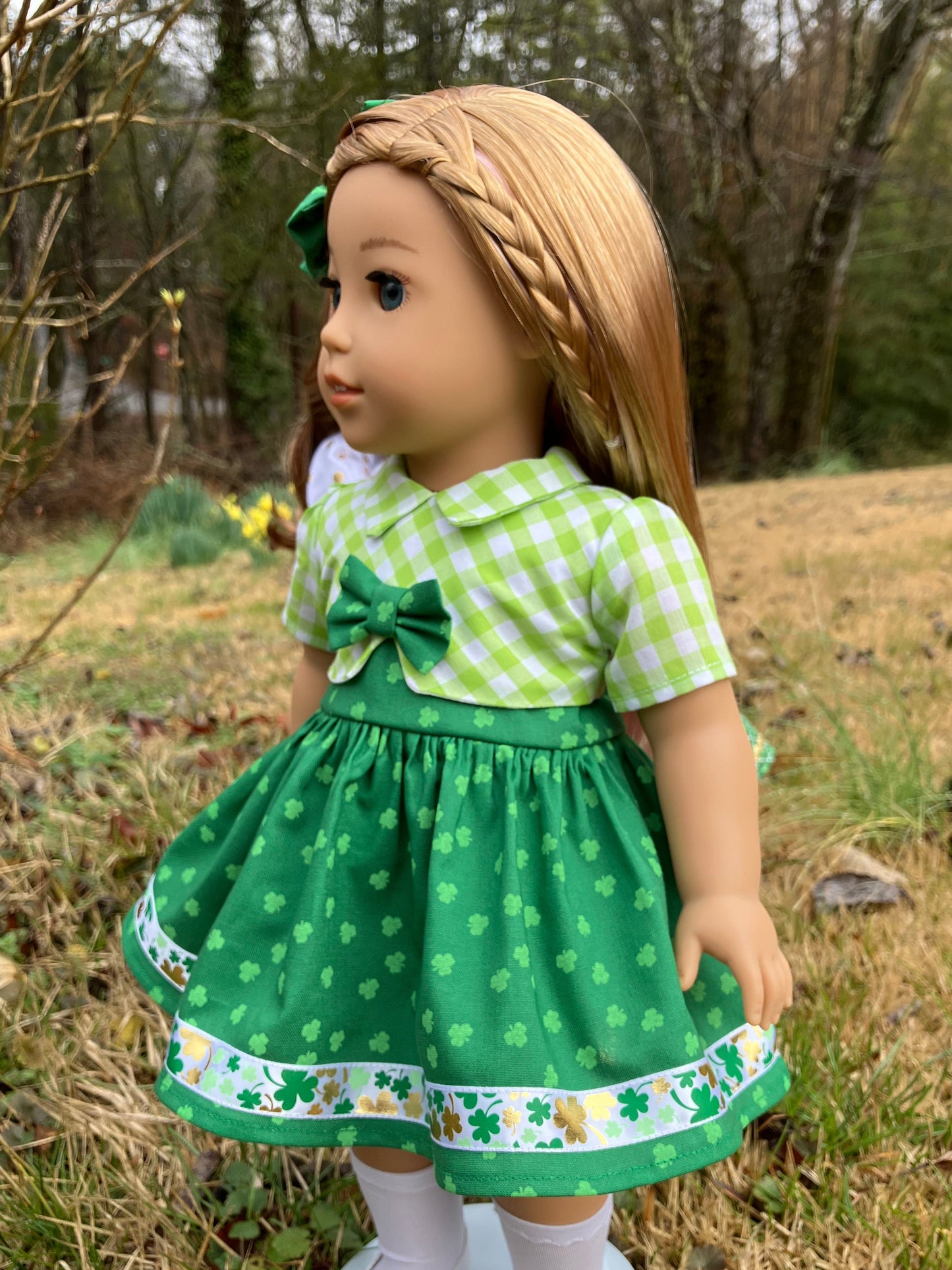 Emerald Isle 1957 St. Patrick's Day Outfit for 18 Inch American Girl Doll