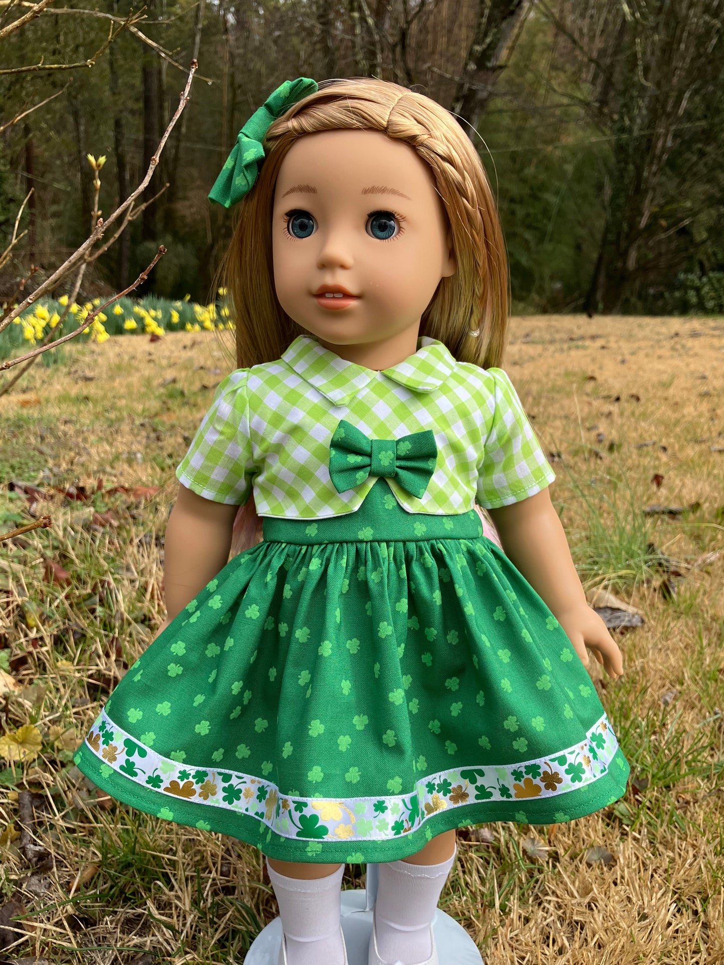 Emerald Isle 1957 St. Patrick's Day Outfit for 18 Inch American Girl Doll