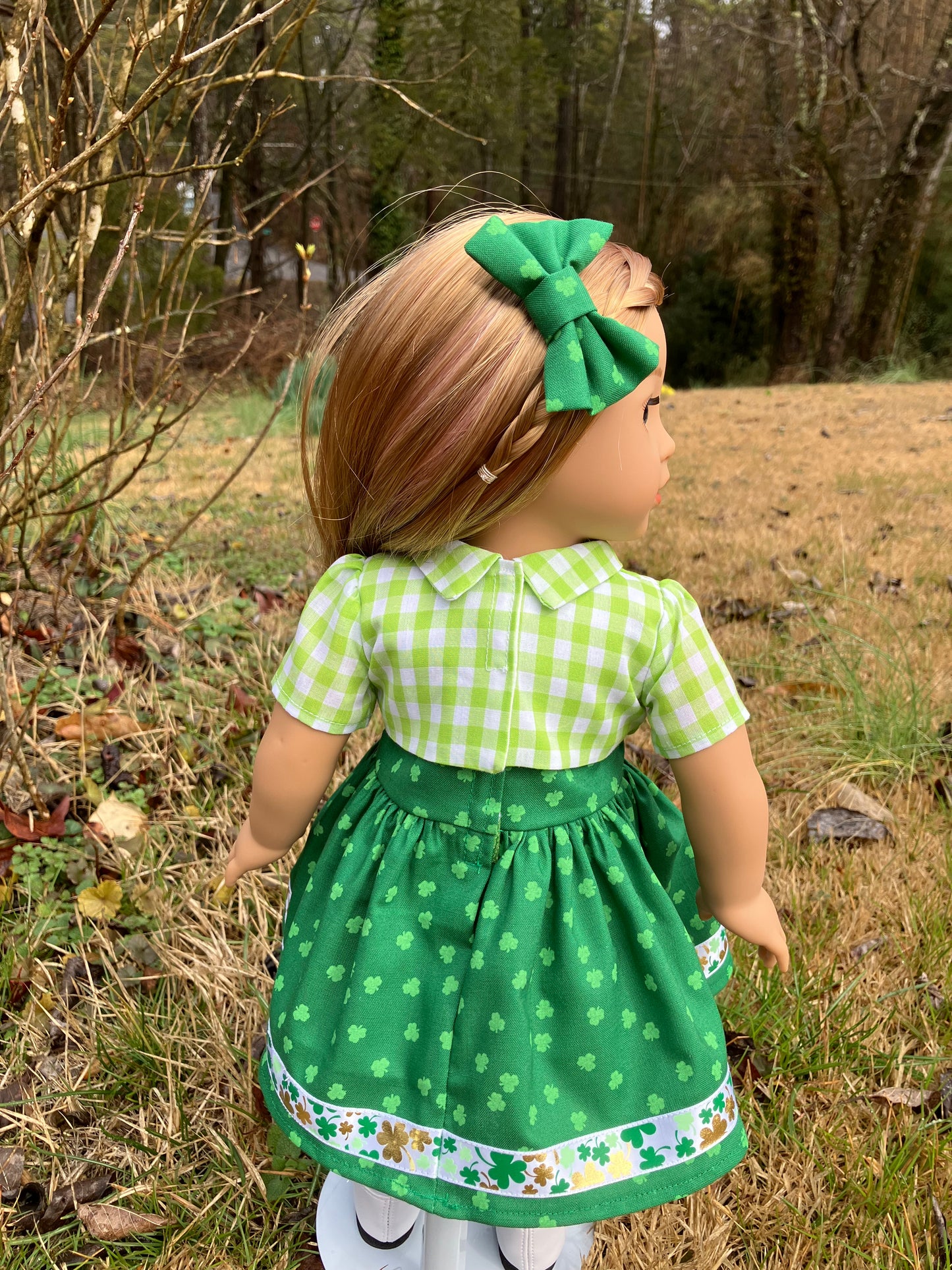 Emerald Isle 1957 St. Patrick's Day Outfit for 18 Inch American Girl Doll
