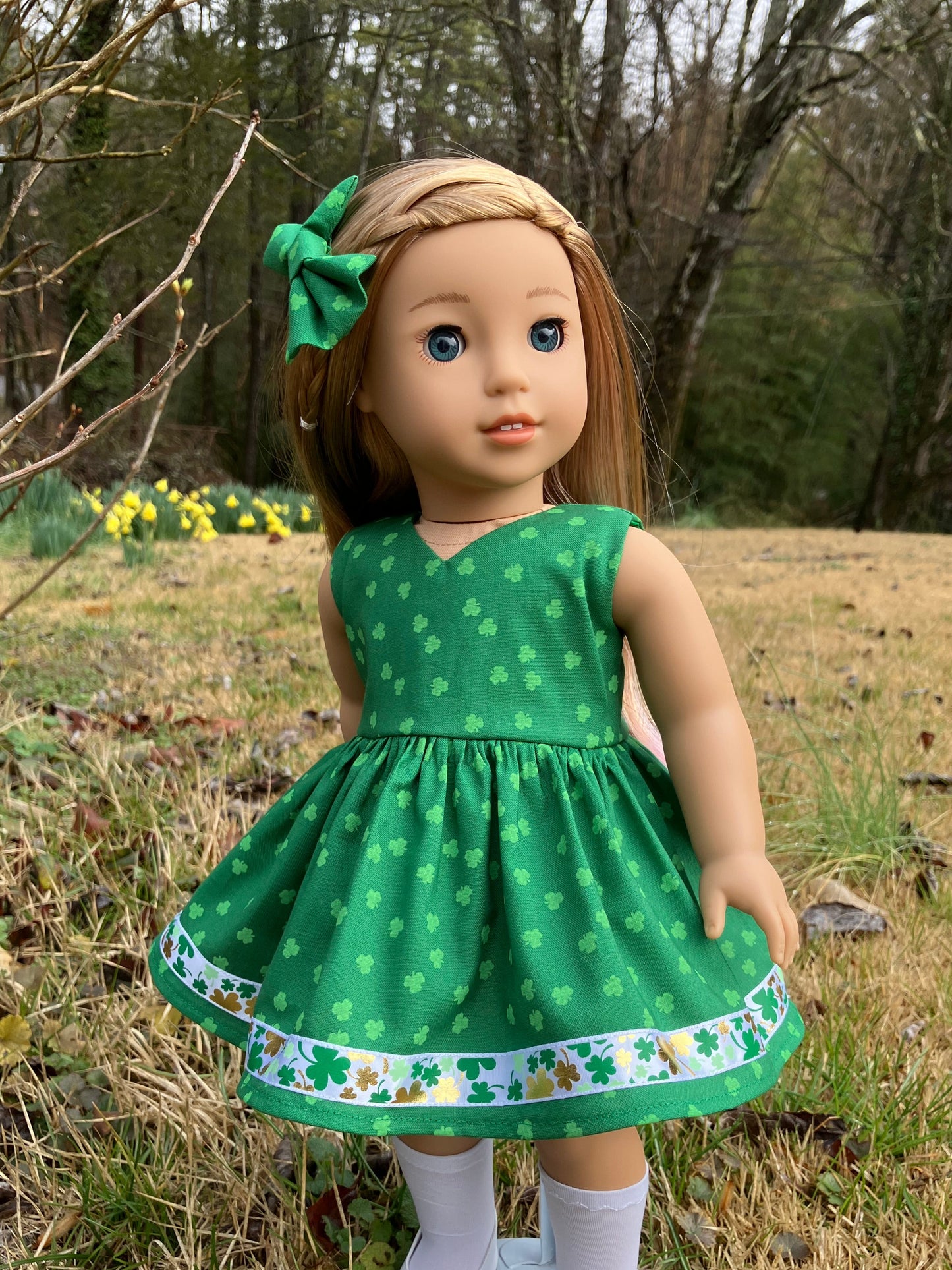 Emerald Isle 1957 St. Patrick's Day Outfit for 18 Inch American Girl Doll