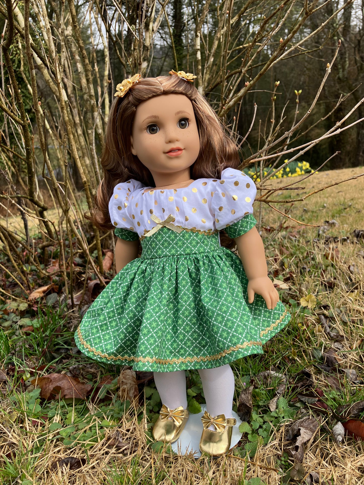 Pot o’ Gold 1957 St. Patrick's Day Outfit for 18 Inch American Girl Doll