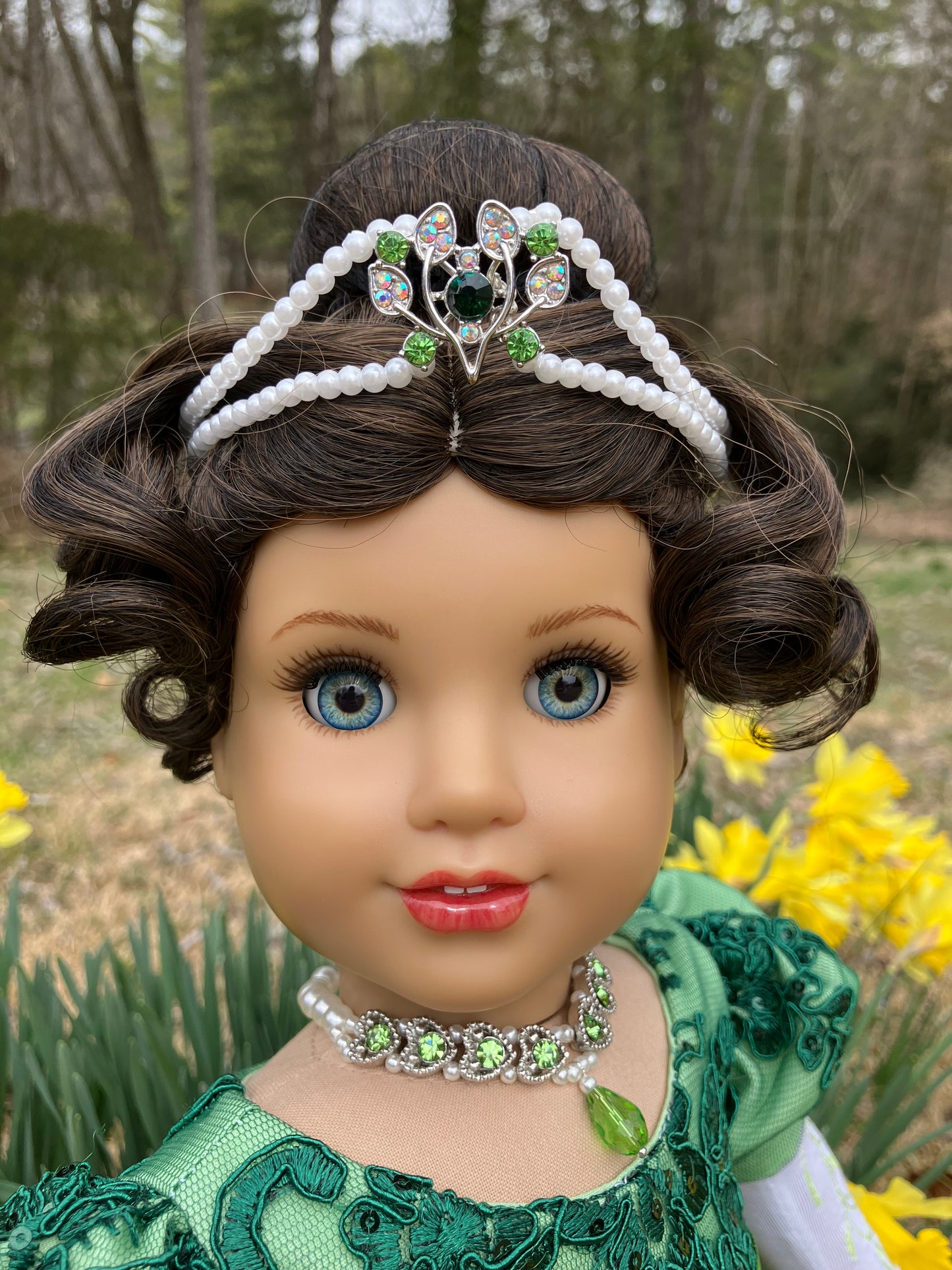 St. Patrick's Day Regency Ensemble for 18 Inch American Girl Doll