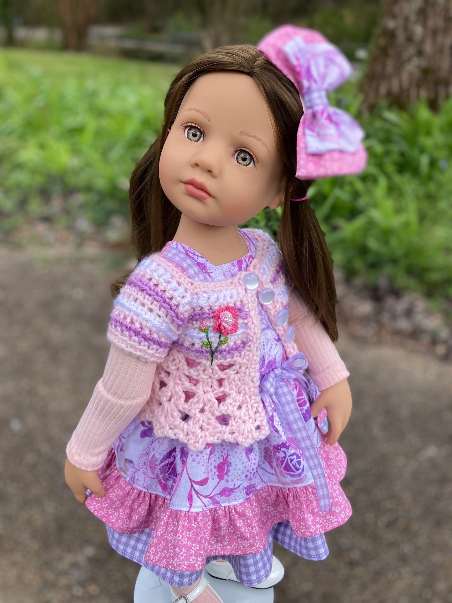 Spring Rose Doll Outfit for Gotz Happy Kidz 19.5 Inch Doll