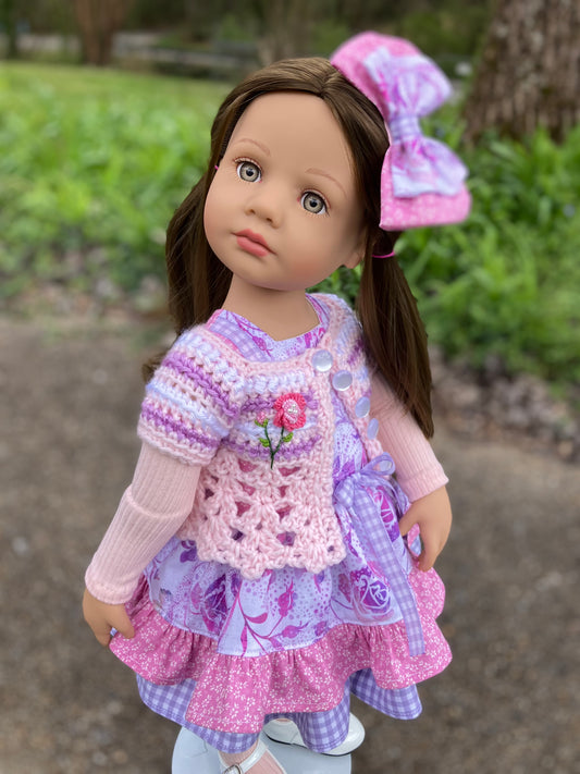 Spring Rose Doll Outfit for Gotz Happy Kidz 19.5 Inch Doll
