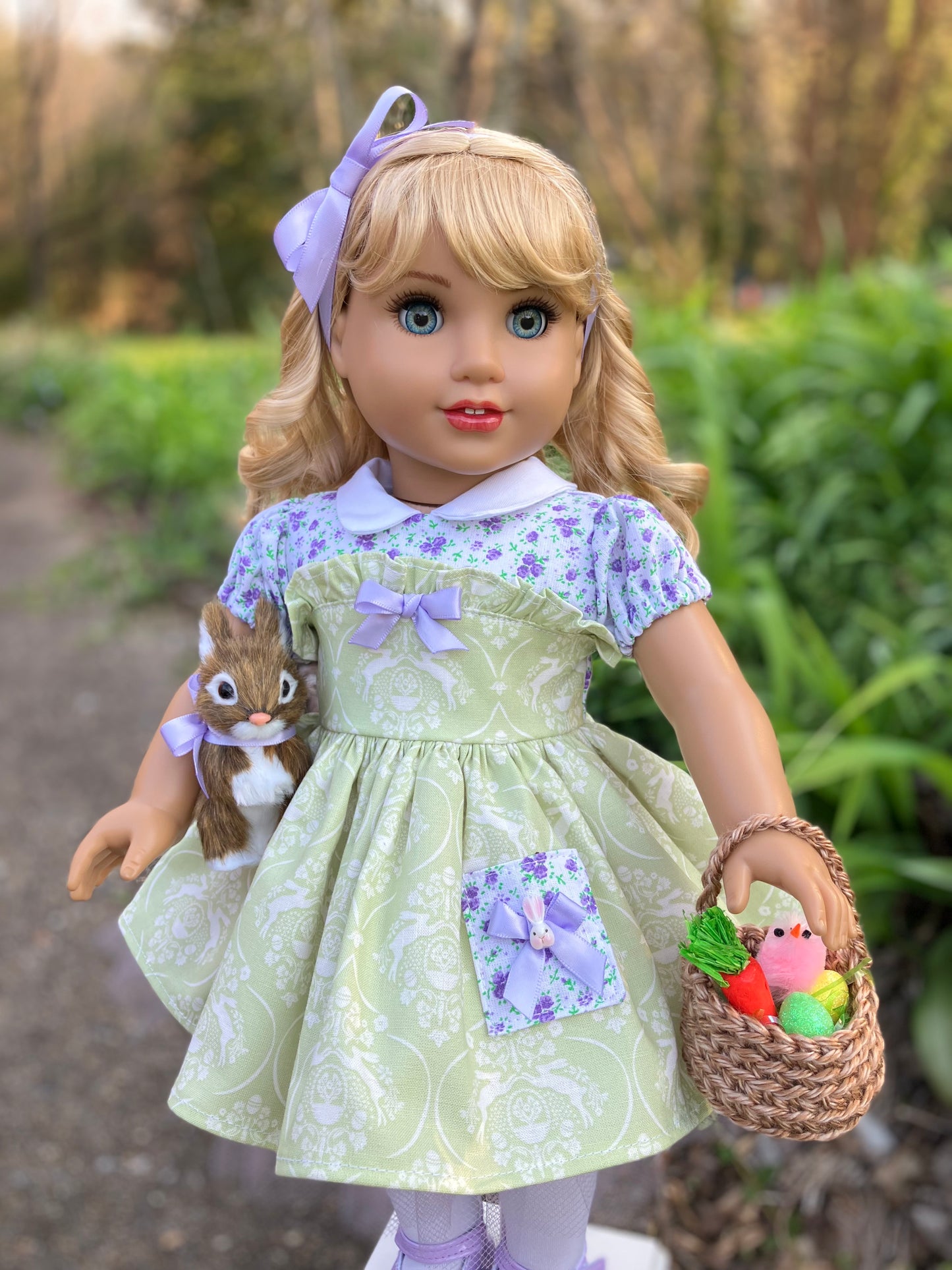 Easter Bunny Outfit for 18 Inch American Girl Doll