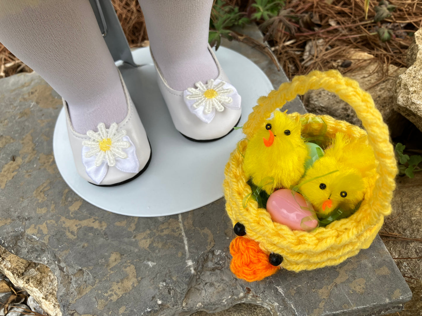 "Ducklings & Daisies" Easter Outfit for 18 Inch American Girl Doll